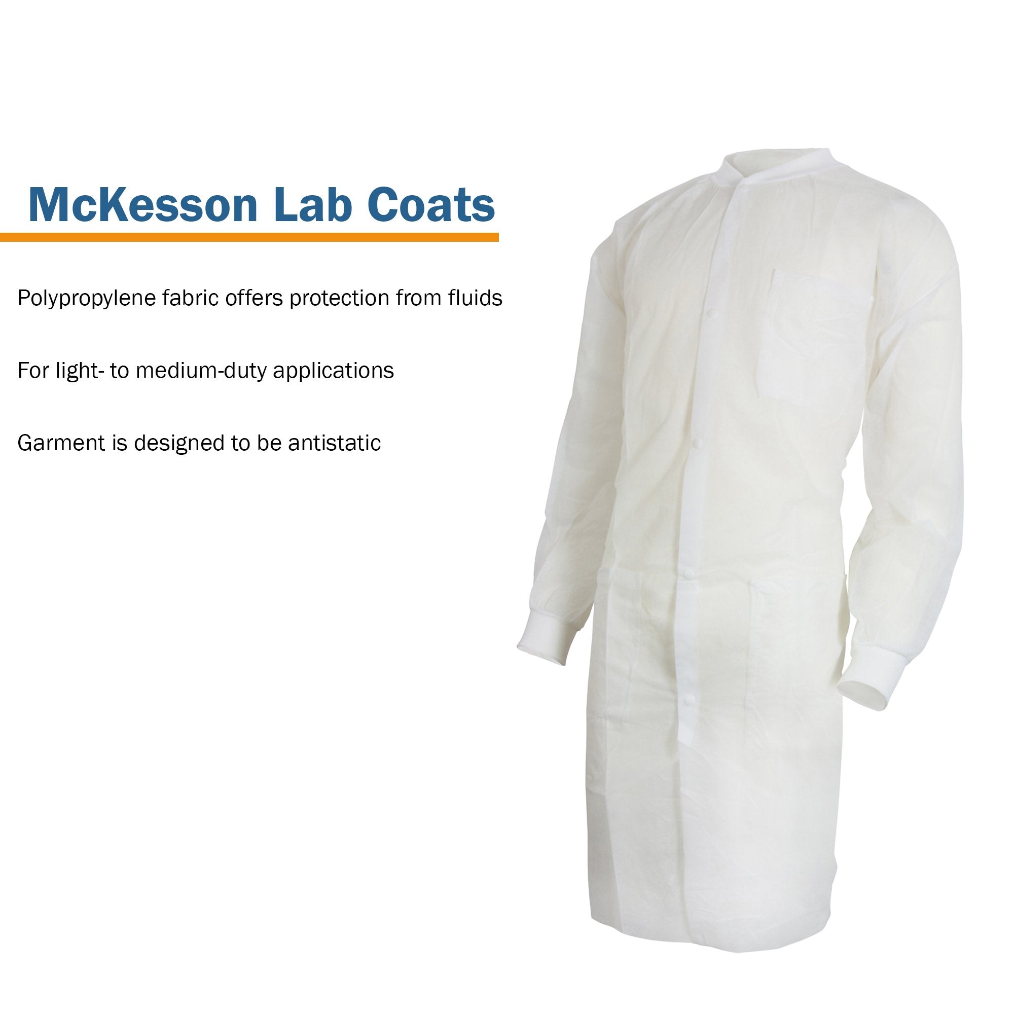 McKesson Lab Coat, Large / X-Large, White (30 Units)