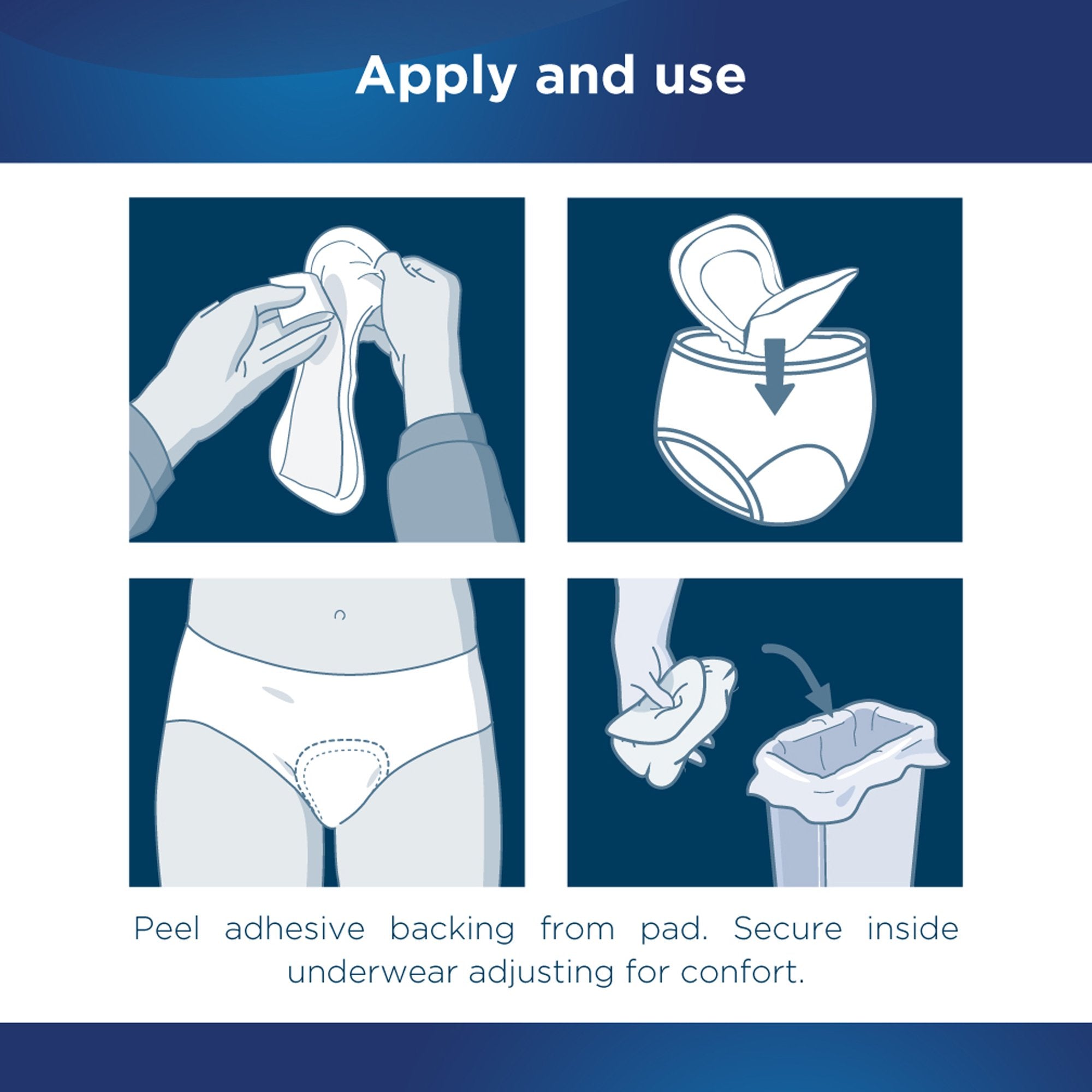 Attends® Discreet Women's Ultimate Bladder Control Pad, 15-Inch Length (20 Units)