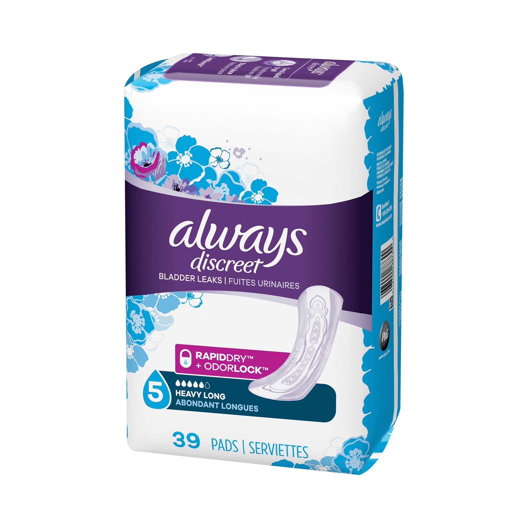Always® Discreet Maximum Incontinence Liner, Long Length (39 Units)