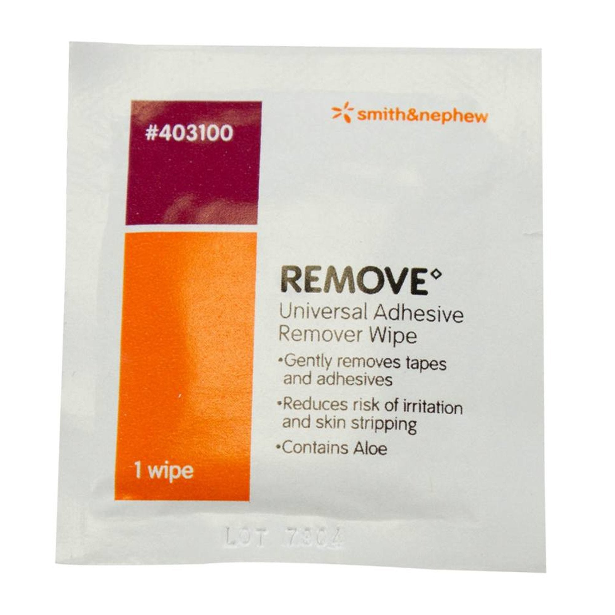Remove™ Adhesive Remover, 2½ x 2½ Inch Wipe (50 Units)