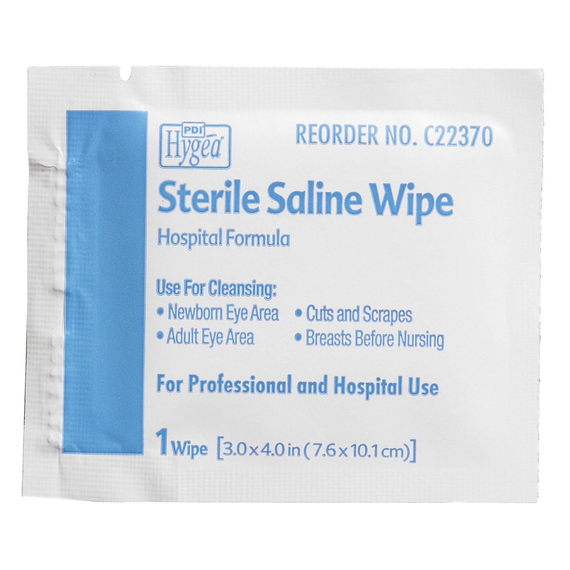 Hygea® Unscented Saline Wipe, Individual Packet (24 Units)