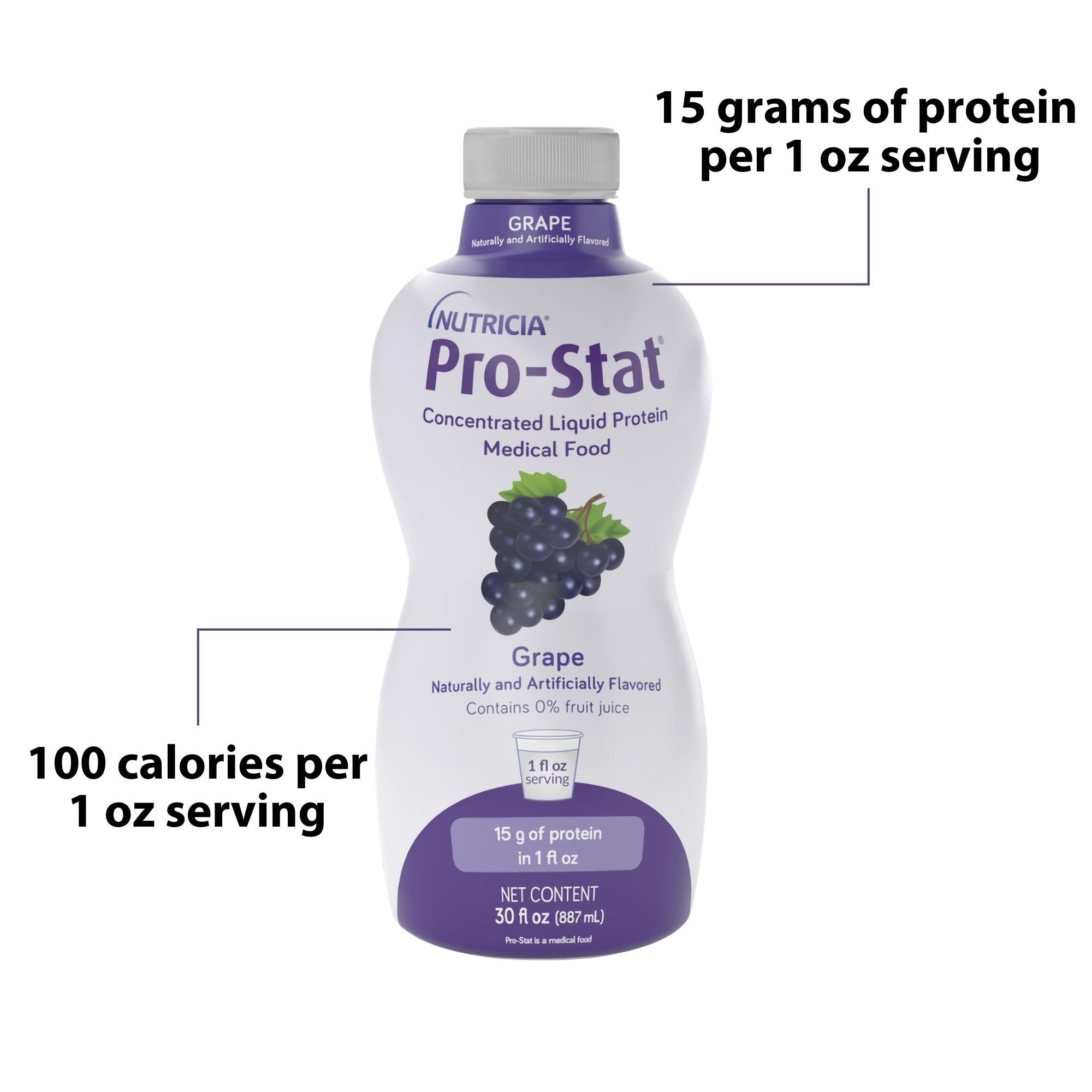 Pro-Stat® Sugar-Free Grape Complete Liquid Protein, 30-ounce Bottle (1 Unit)