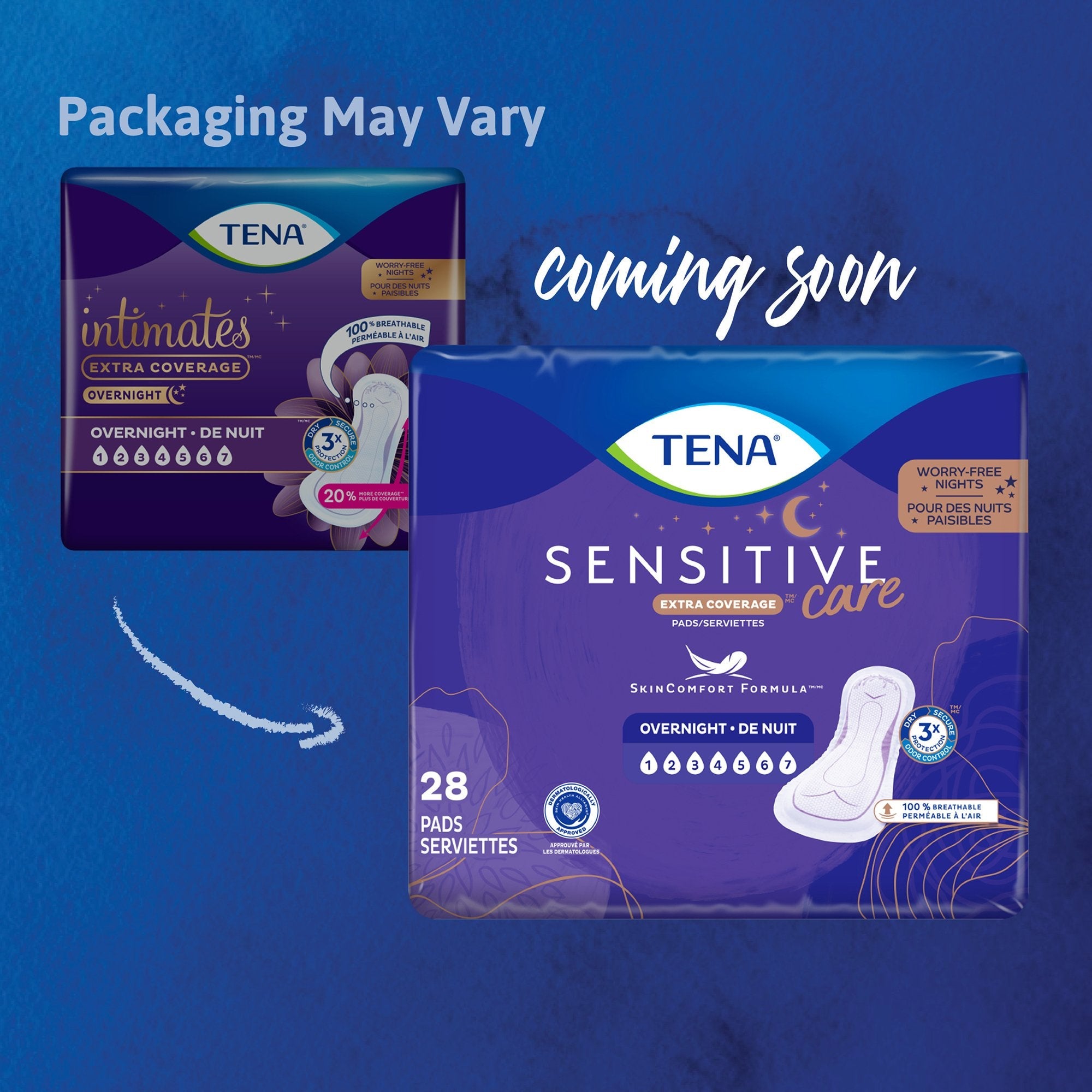 Tena Intimates Overnight Bladder Control Pads, 16" Extra Coverage