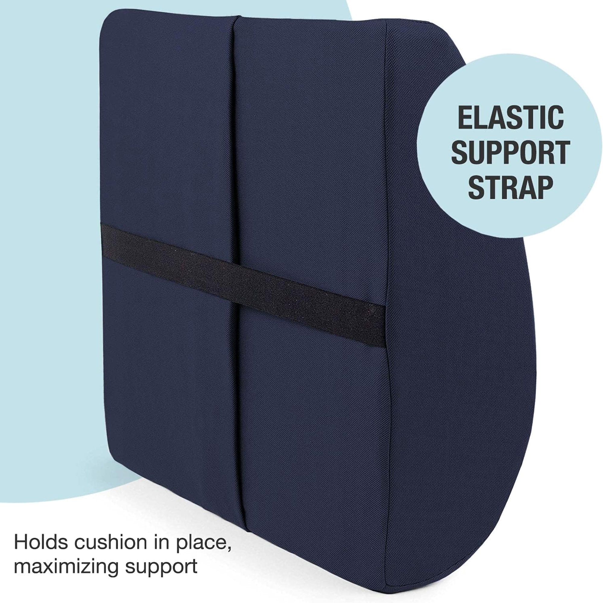 DMI® Memory Foam Lumbar Seat Cushion, Navy Blue (1 Unit)