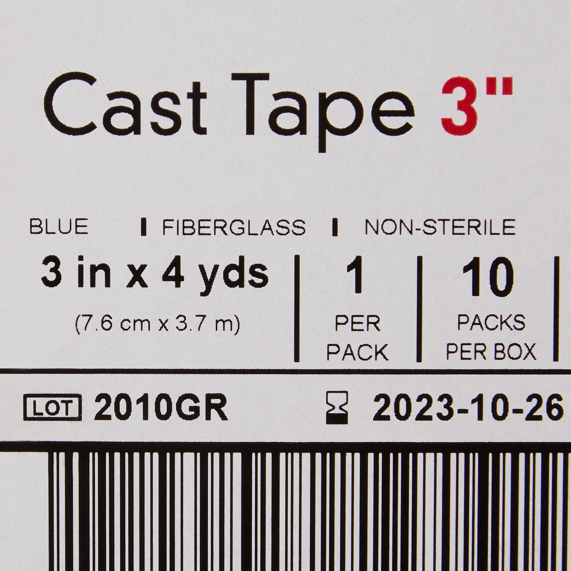 McKesson Blue Cast Tape, 3 Inch x 4 Yard (10 Units)