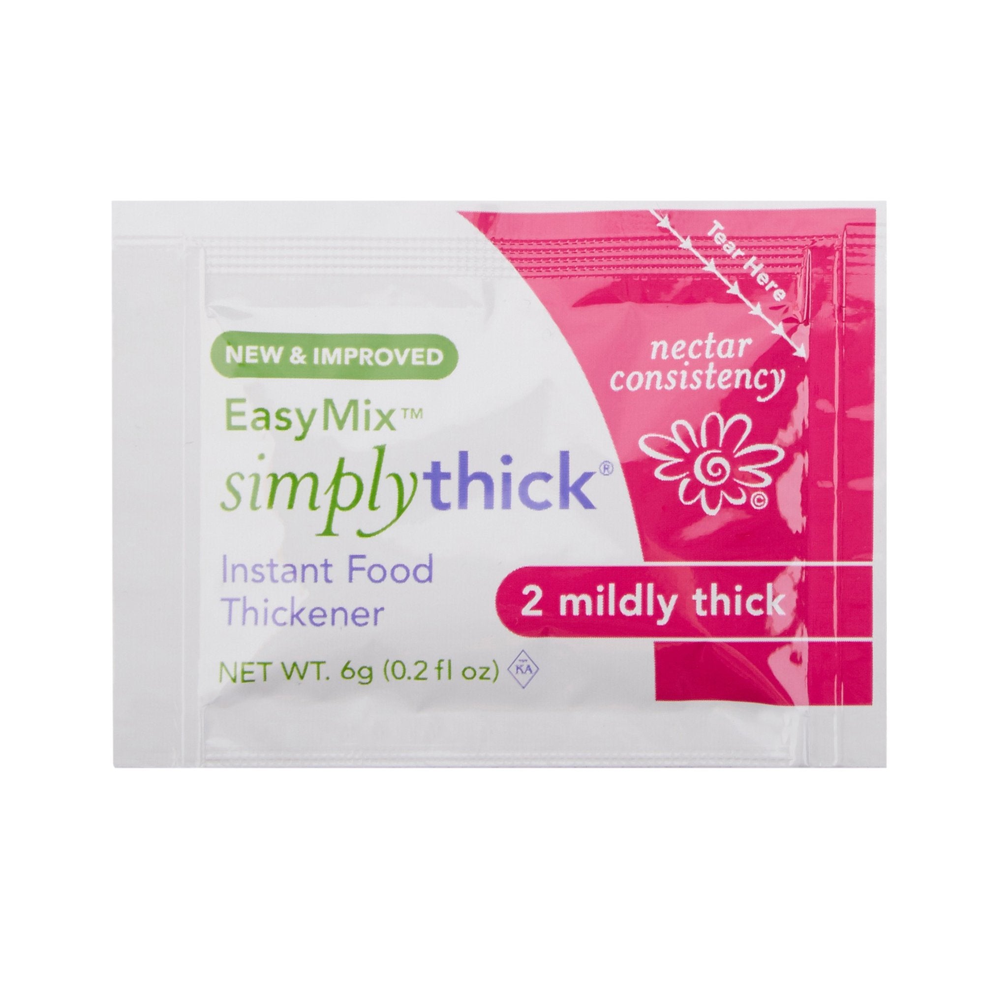 SimplyThick EasyMix Nectar Consistency Thickener, 6g Packets - IDDSI Level 2 (200ct)
