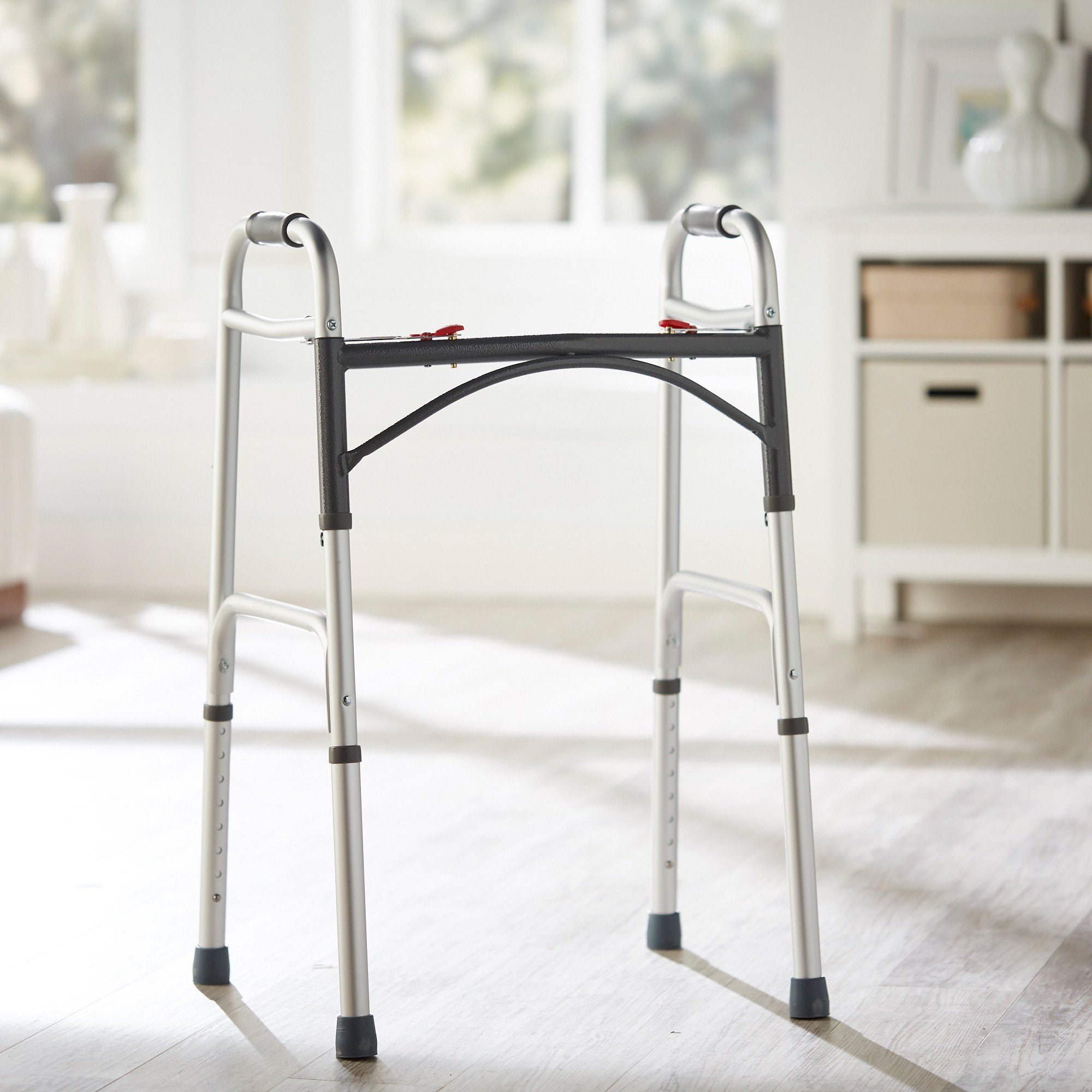 McKesson Aluminum Folding Walker, 32 – 39 Inch Height (1 Unit)