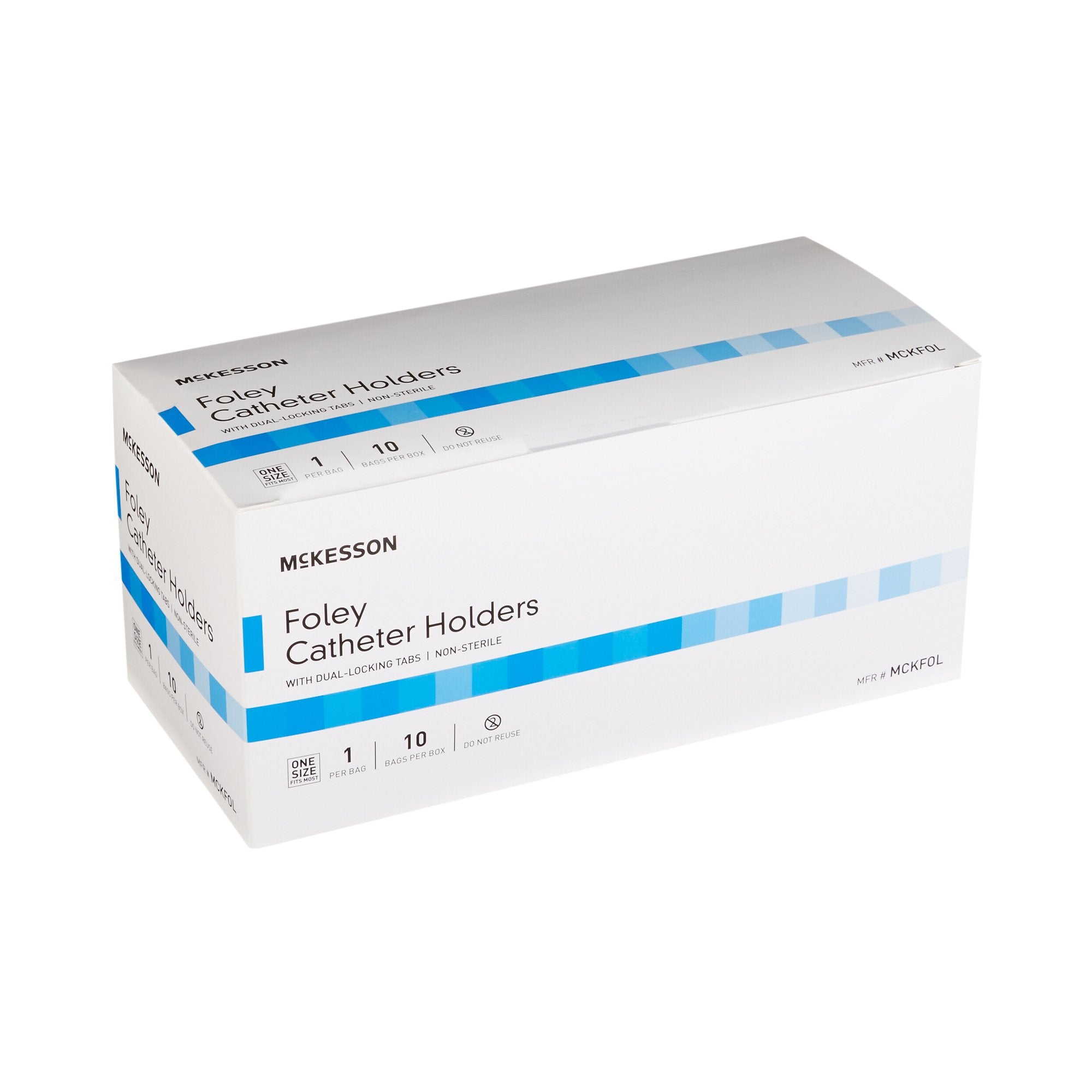 McKesson Foley Catheter Holder Leg Strap, 2x24" Dual-Locking - 100 Pack