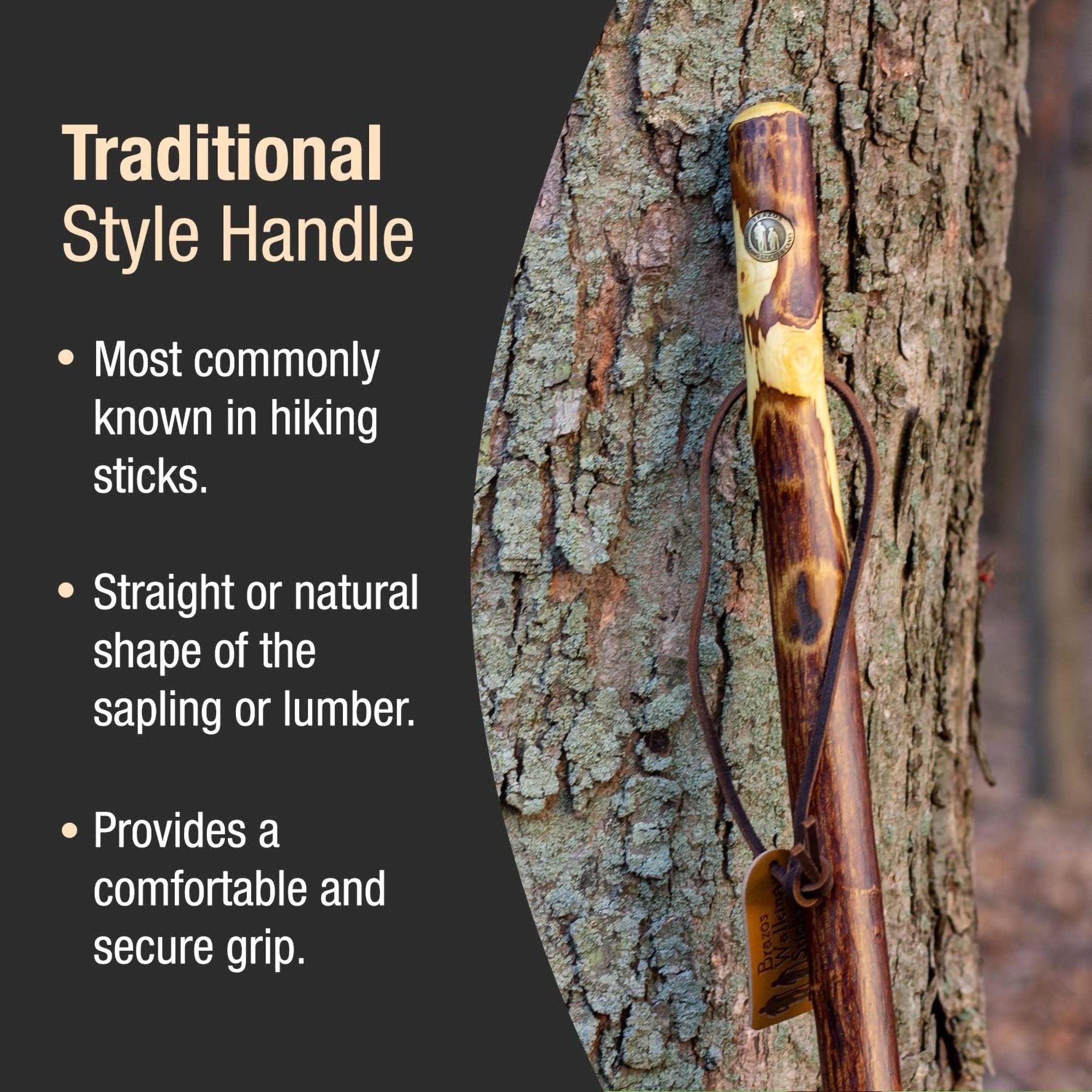 Brazos™ Hawthorn Rustic Walking Stick, 48-Inch Height (1 Unit)