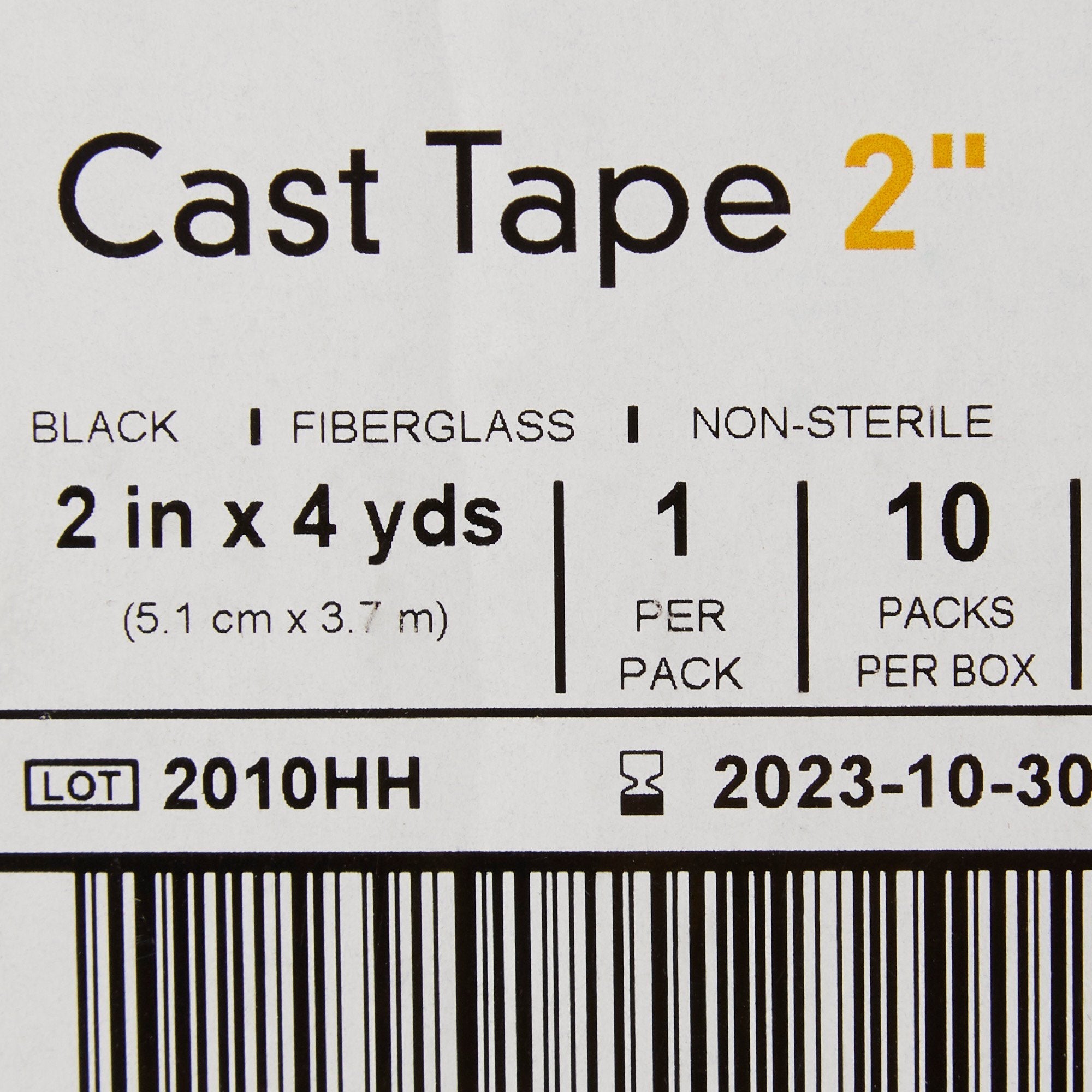 McKesson Black Cast Tape, 2 Inch x 4 Yard (10 Units)