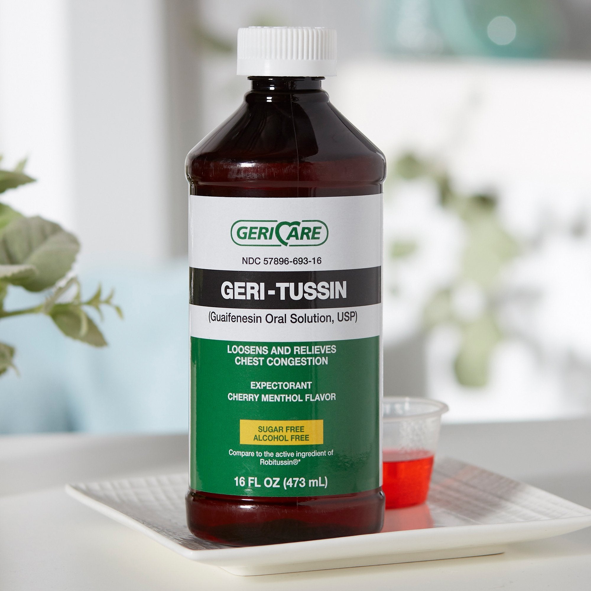 Geri-Care® Guaifenesin Expectorant, 16oz - Cold & Cough Relief (12 Pack)