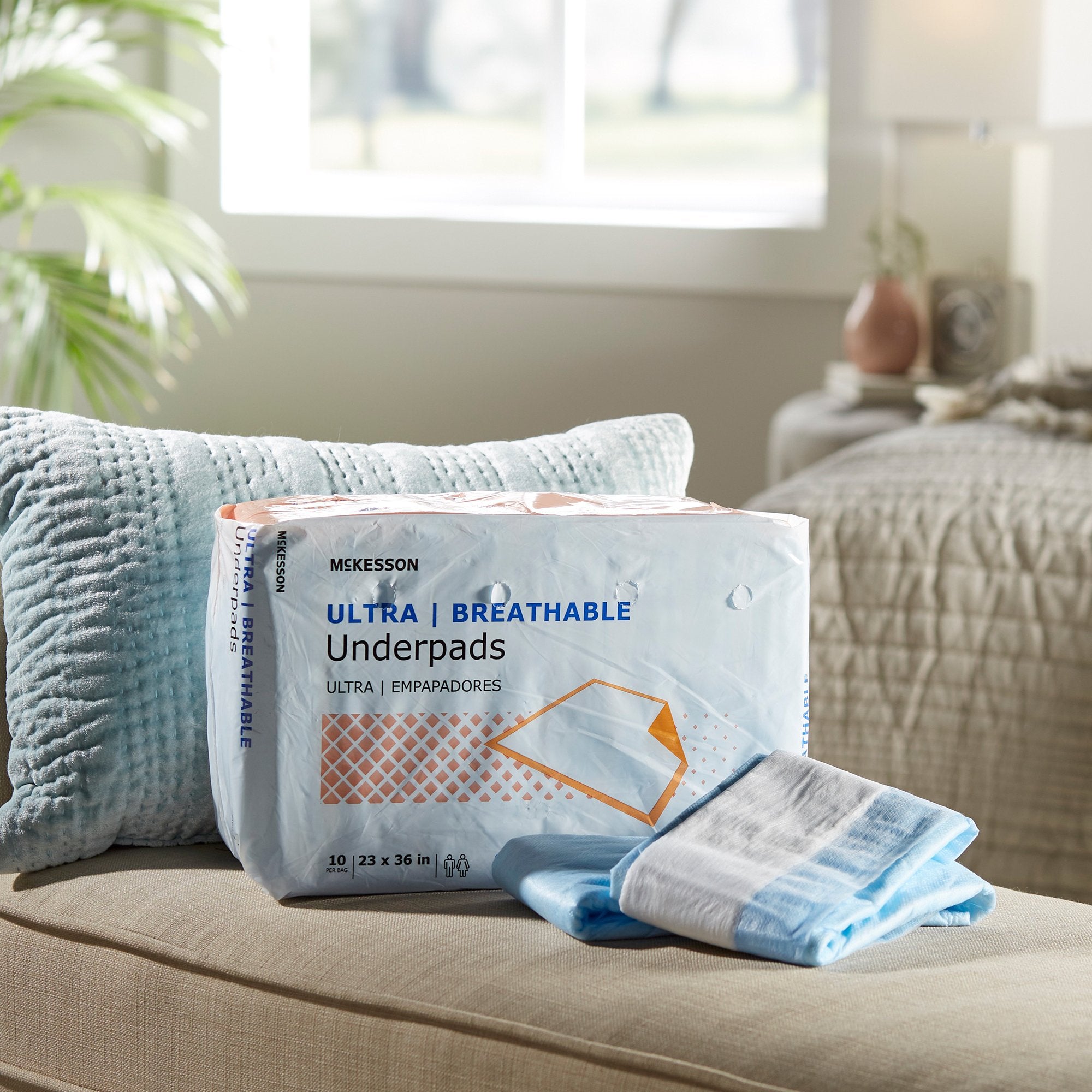 McKesson Ultra Breathable Heavy Absorbency Low Air Loss Underpad, 23 x 36 Inch (10 Units)