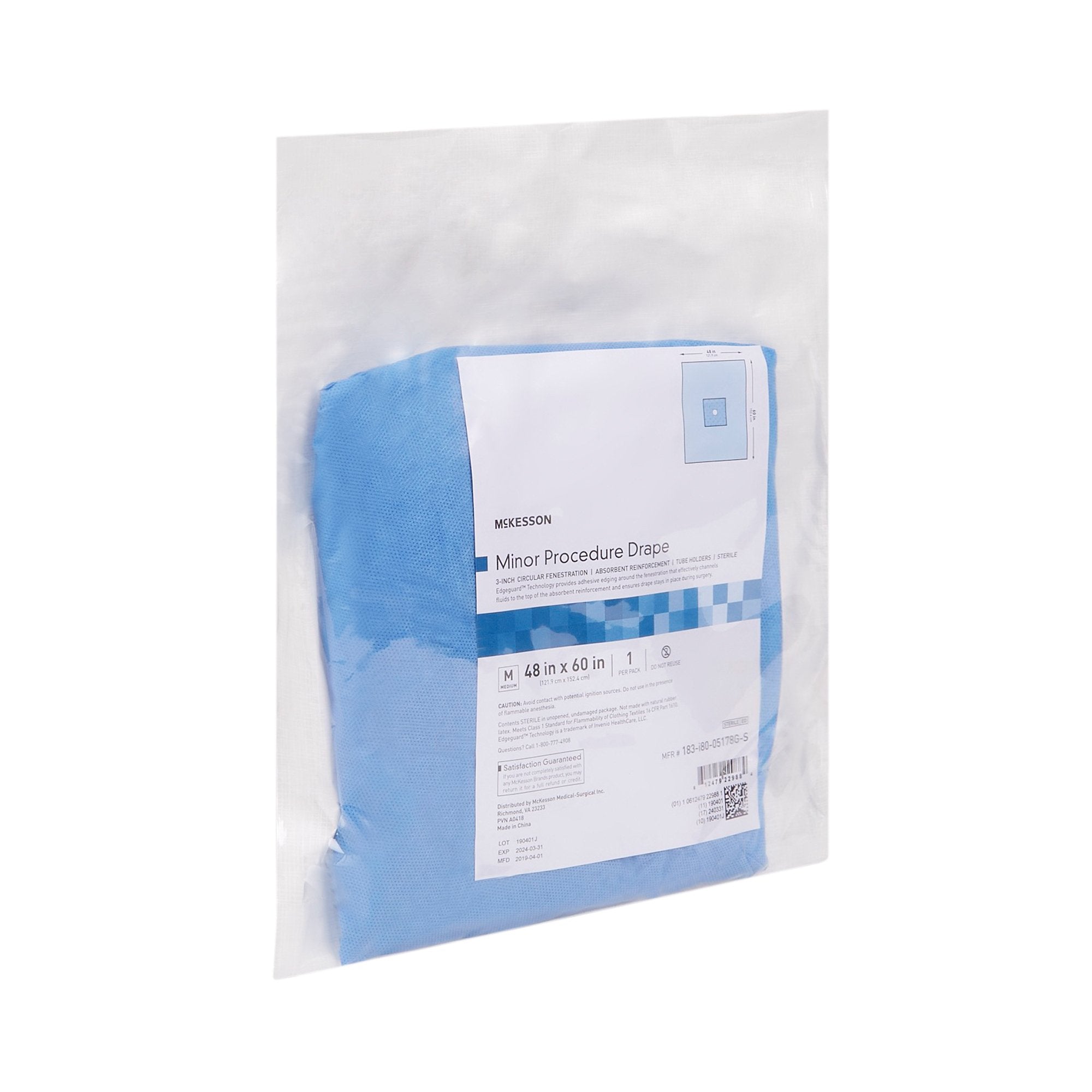 McKesson Sterile Minor Procedure Surgical Drape, 48 x 60 Inch (1 Unit)