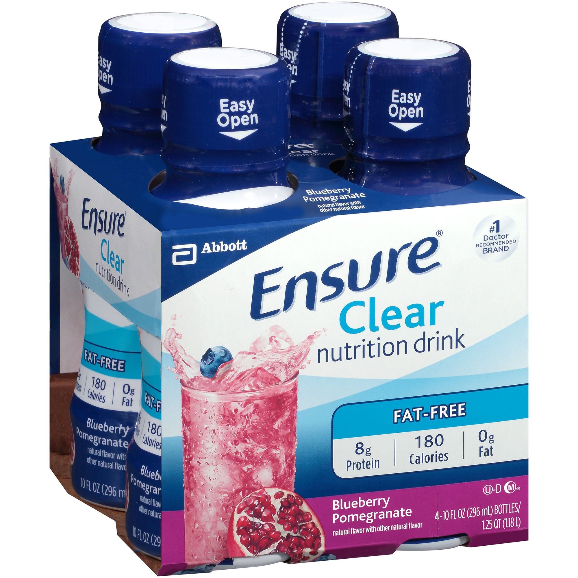 Ensure® Clear Blueberry Pomegranate Nutrition Liquid - 10oz (4 Pack)