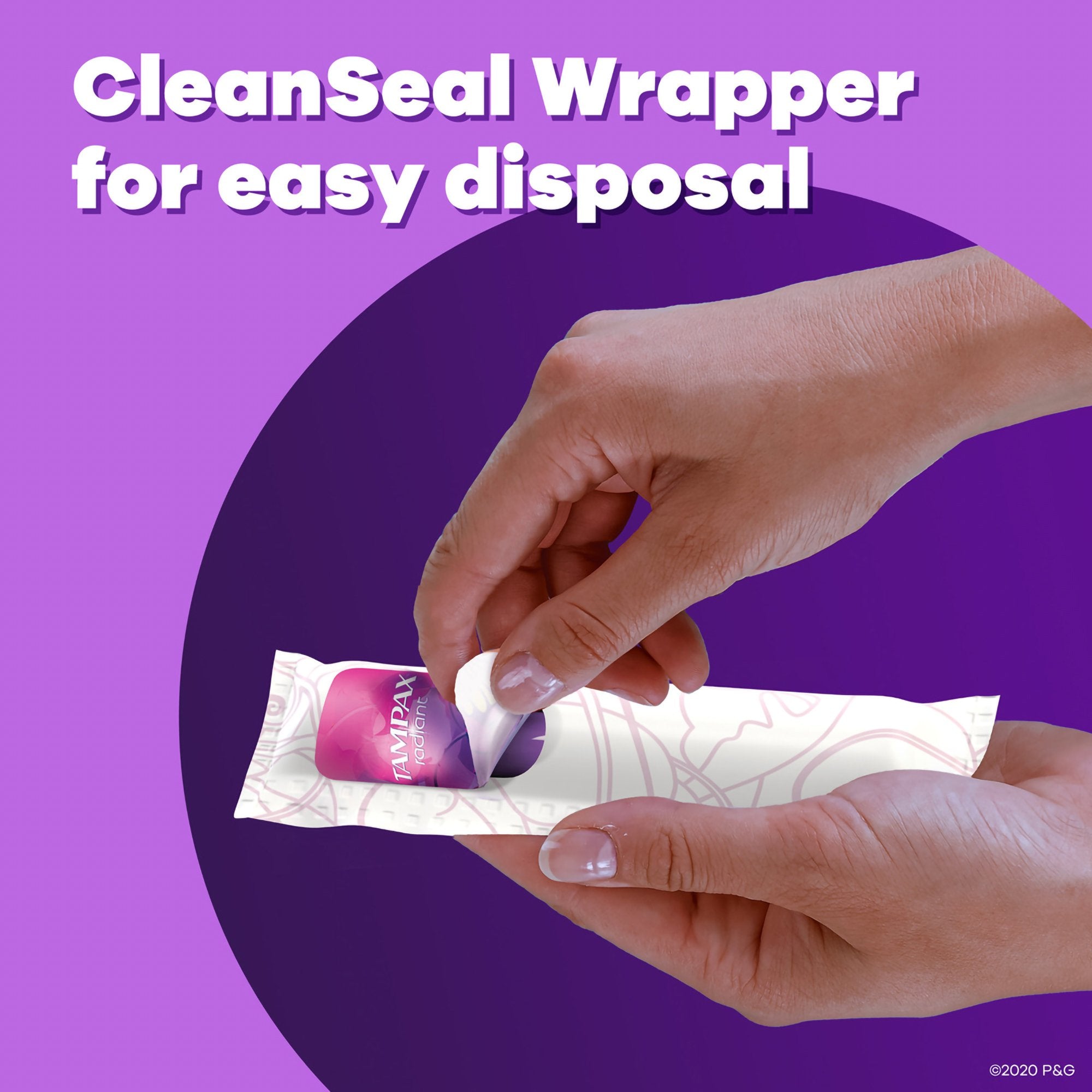 Tampon Tampax® Radiant Regular Absorbency Plastic Applicator Individually Wrapped (1 Unit)