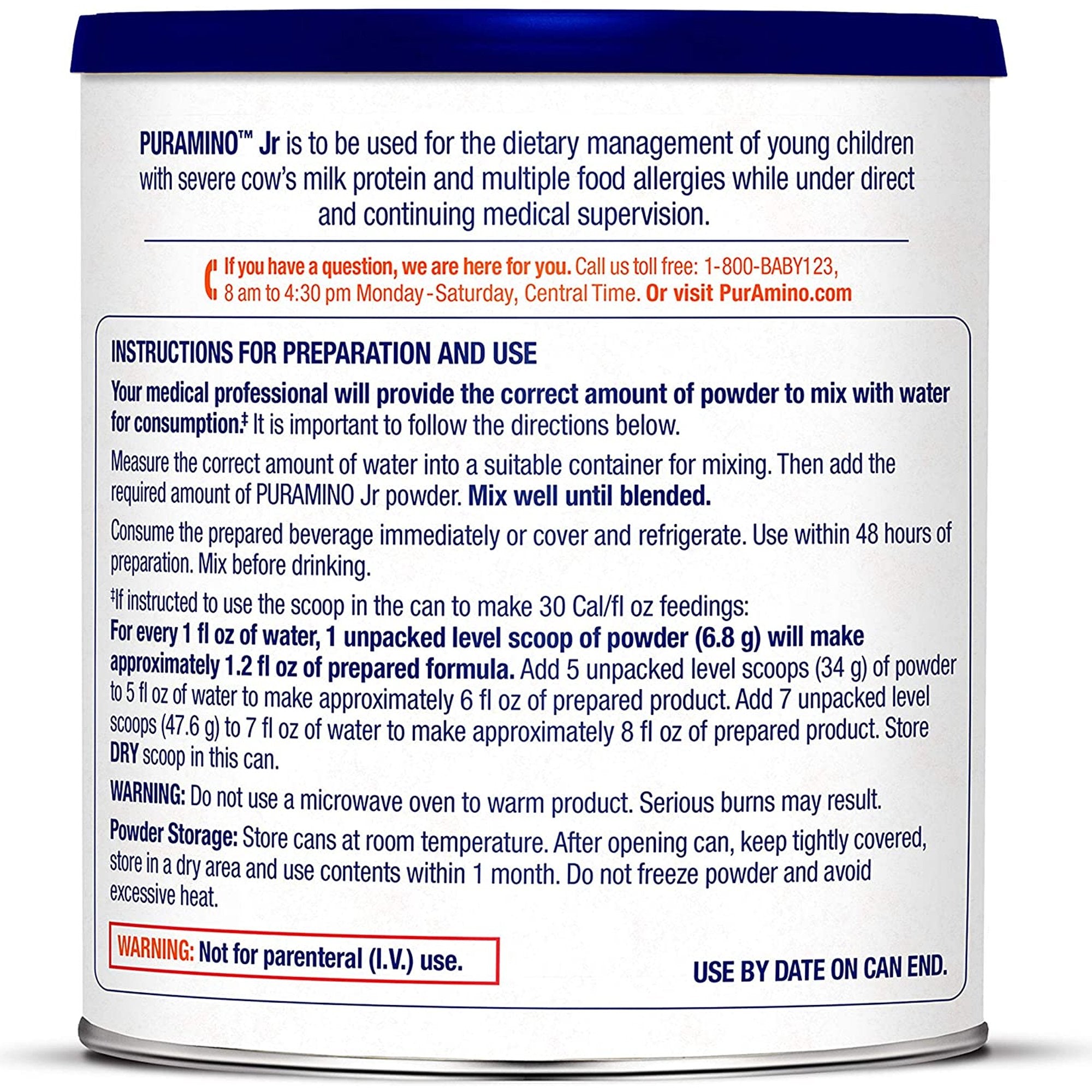 PurAmino™ Jr Pediatric Formula, 14.1 oz. Can (1 Unit)