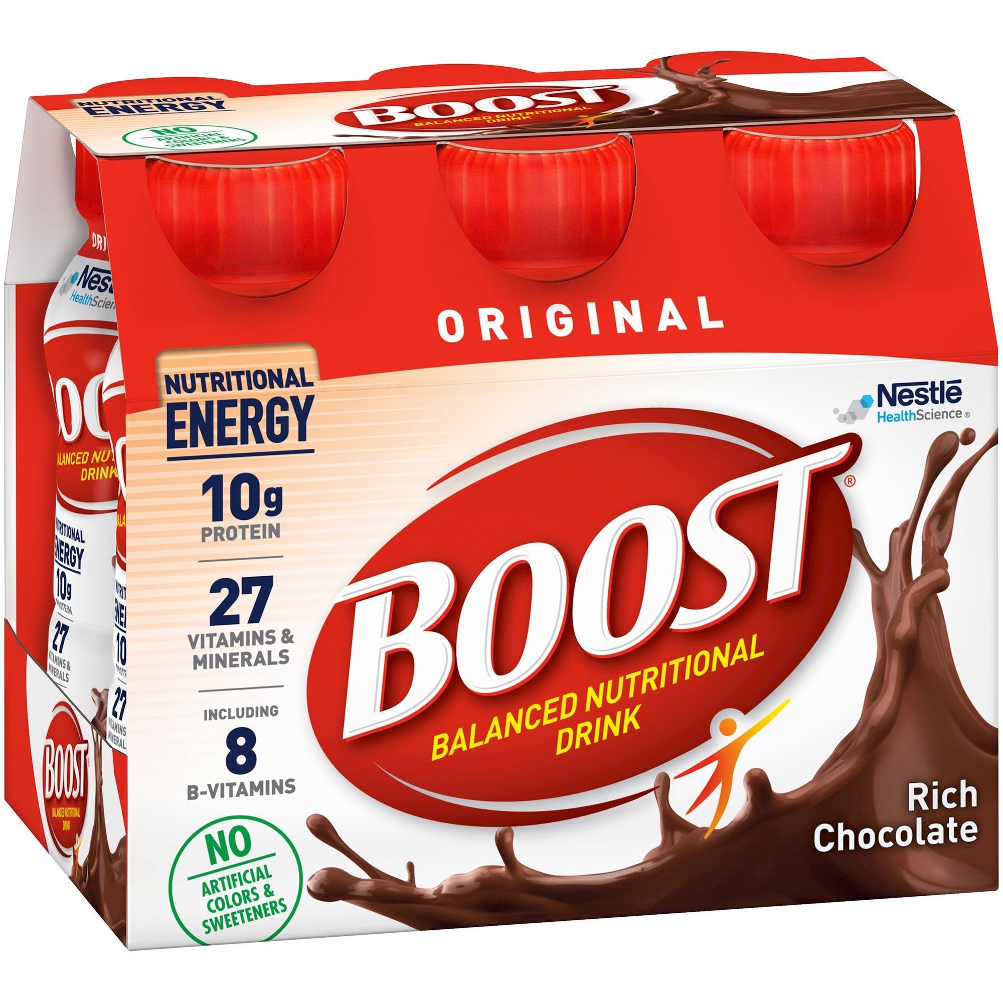 Boost® Original Chocolate Balanced Nutritional Drink, 8 oz. Bottle (6 Units)