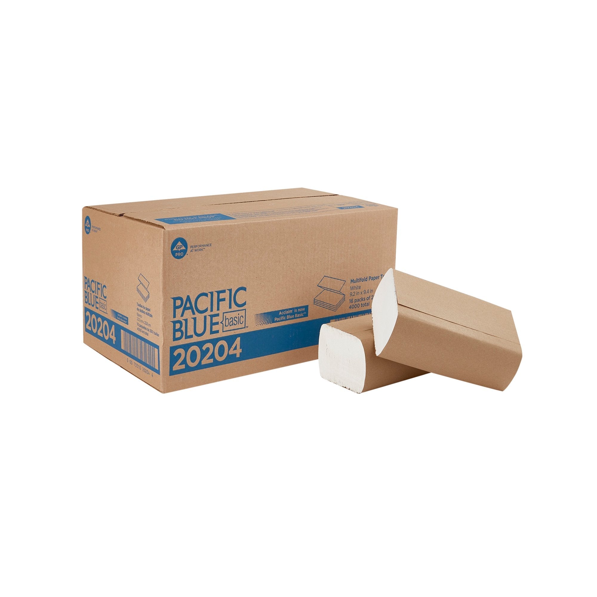 Pacific Blue Basic™ Multi-Fold Paper Towel, 250 per Pack (16 Units)