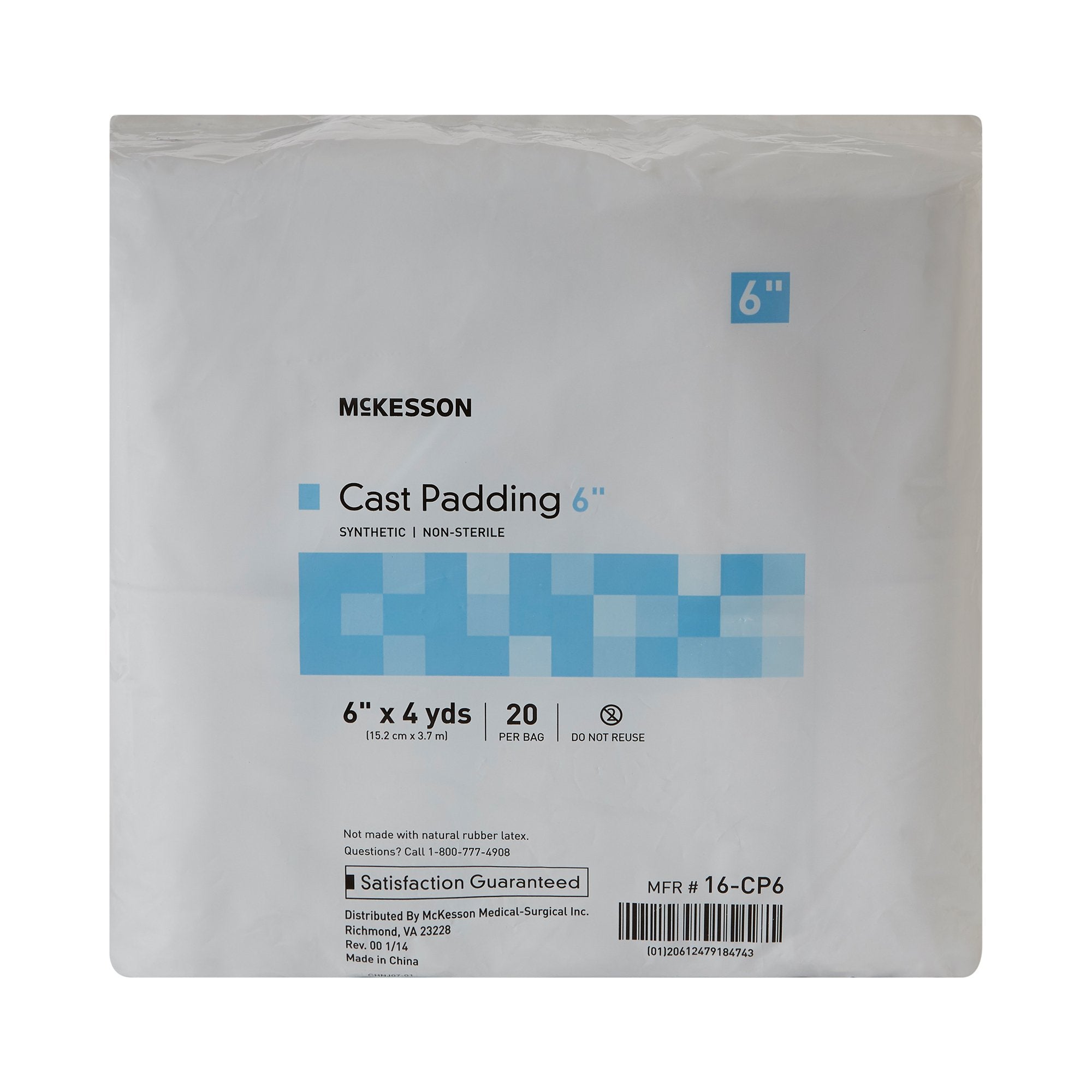 McKesson White Polyester Cast Padding, 6 Inch x 4 Yard (20 Units)