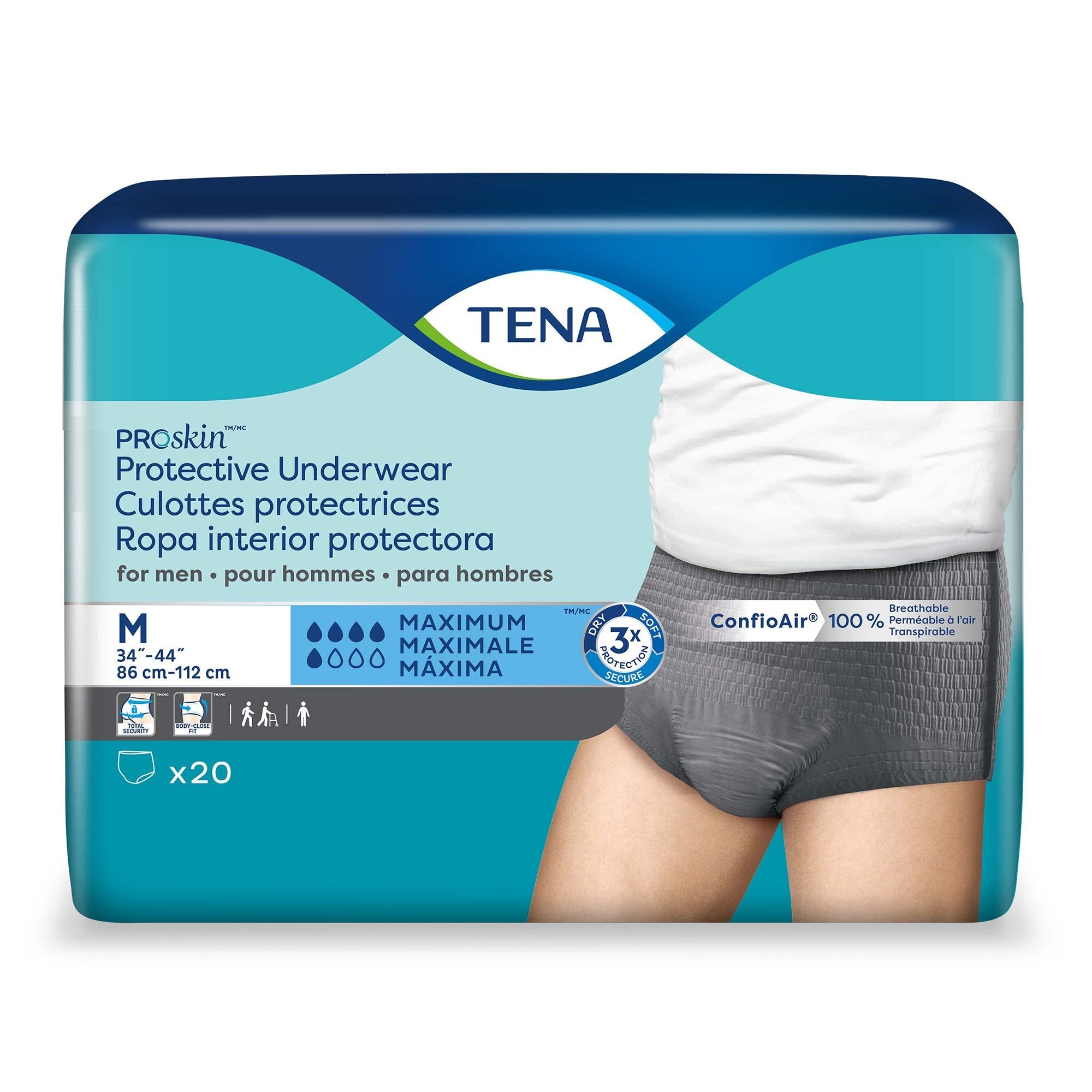 Tena® ProSkin™ Maximum Absorbent Underwear, Medium (20 Units)
