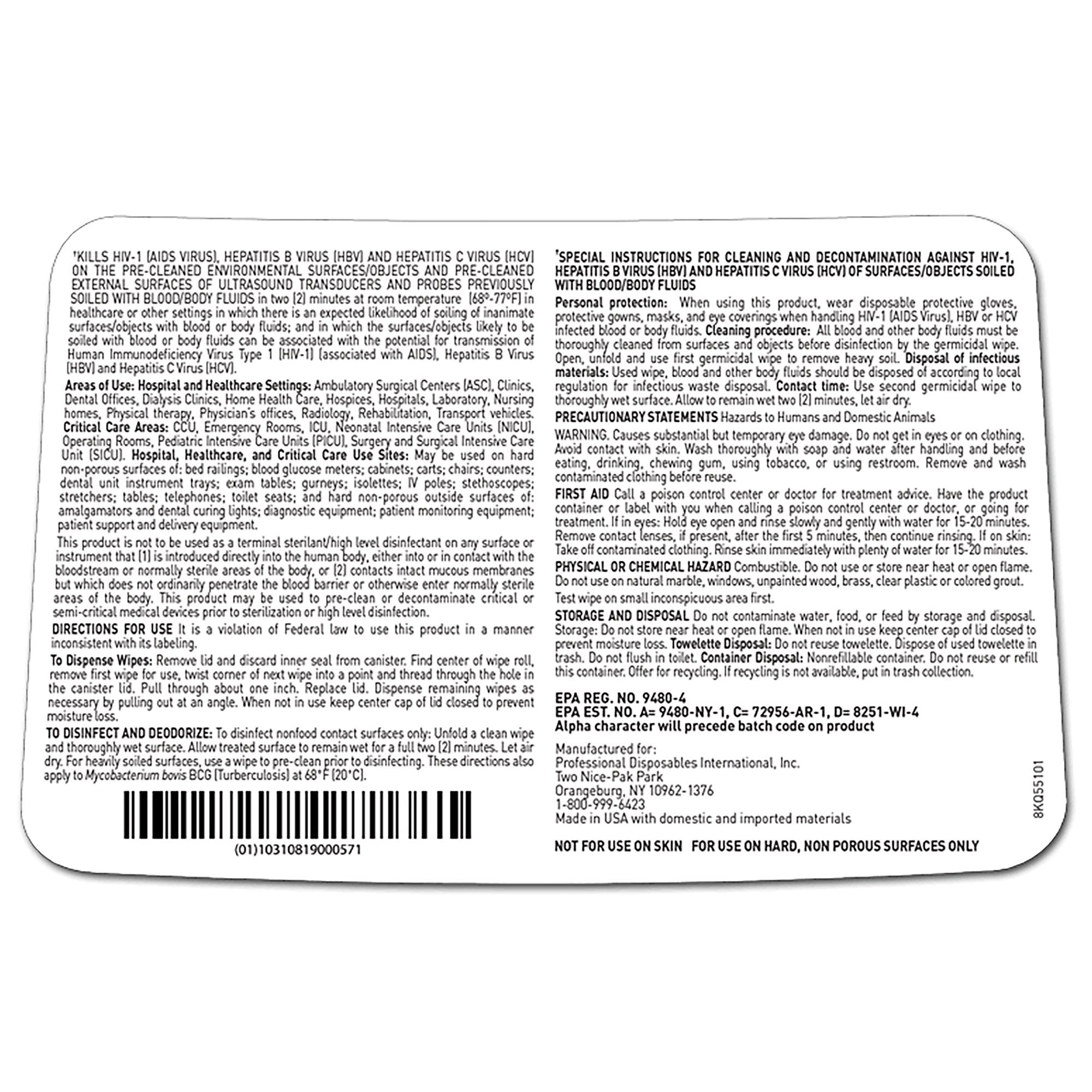 Super Sani-Cloth Disinfectant Wipes - Large Canister, 160ct - Quick Clean