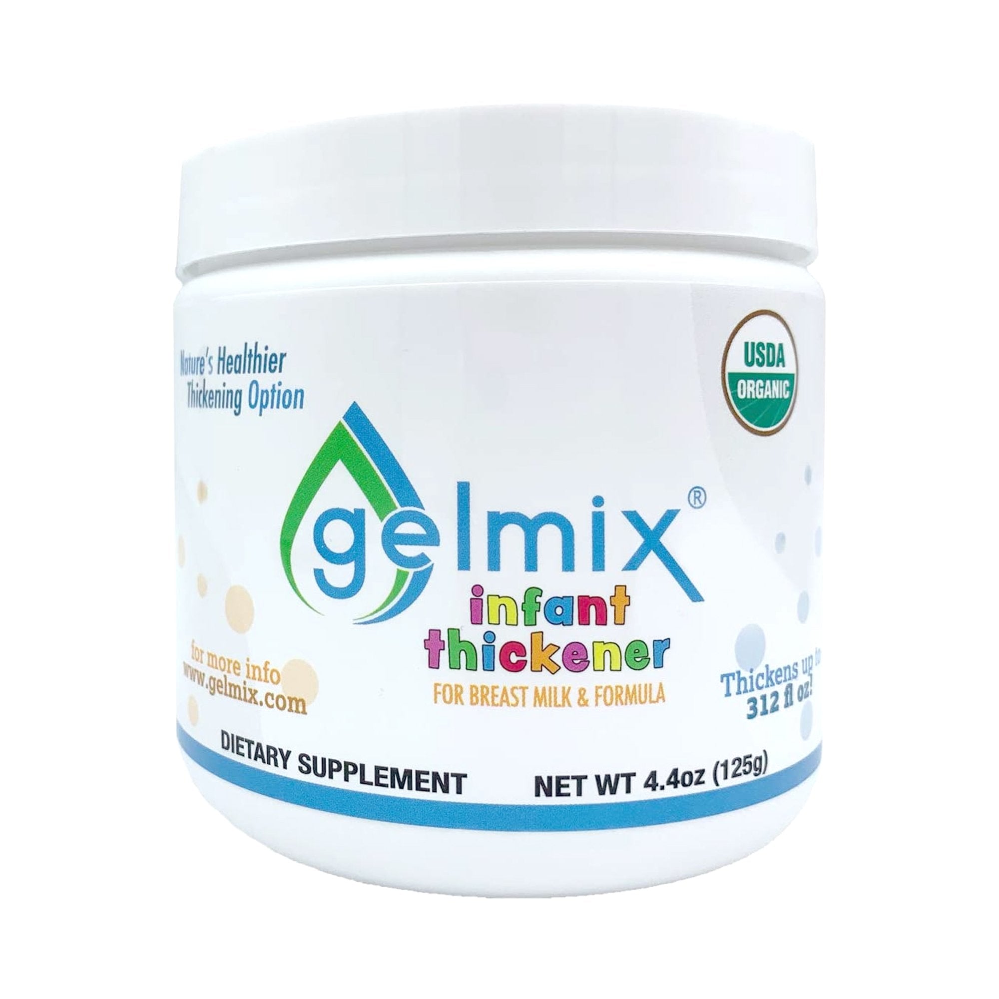 Gelmix® Infant Thickener for Formula & Breast Milk, 4.4 oz Unflavored Powder