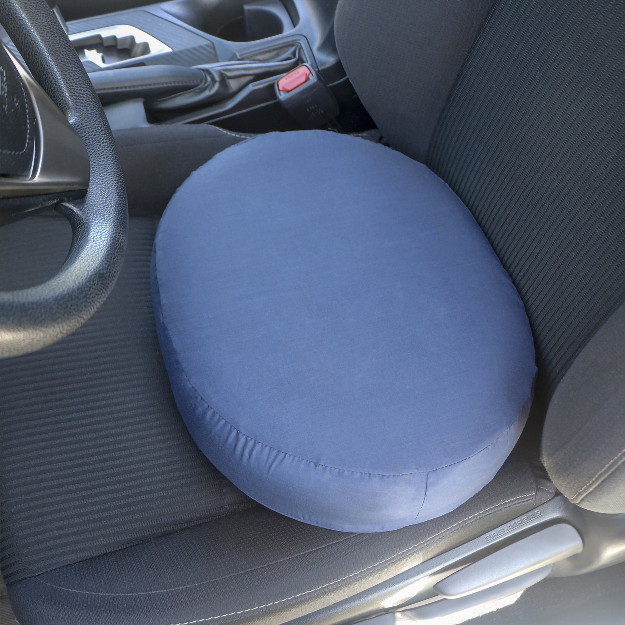 Mabis Healthcare Molded Foam Doughnut Seat Cushion, 16 Inch, Navy (1 Unit)