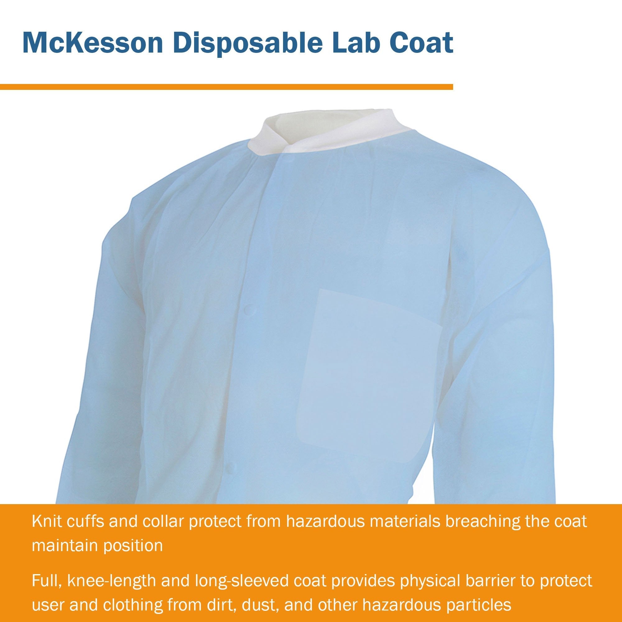 McKesson Lab Coat, Large / X-Large, Blue (30 Units)