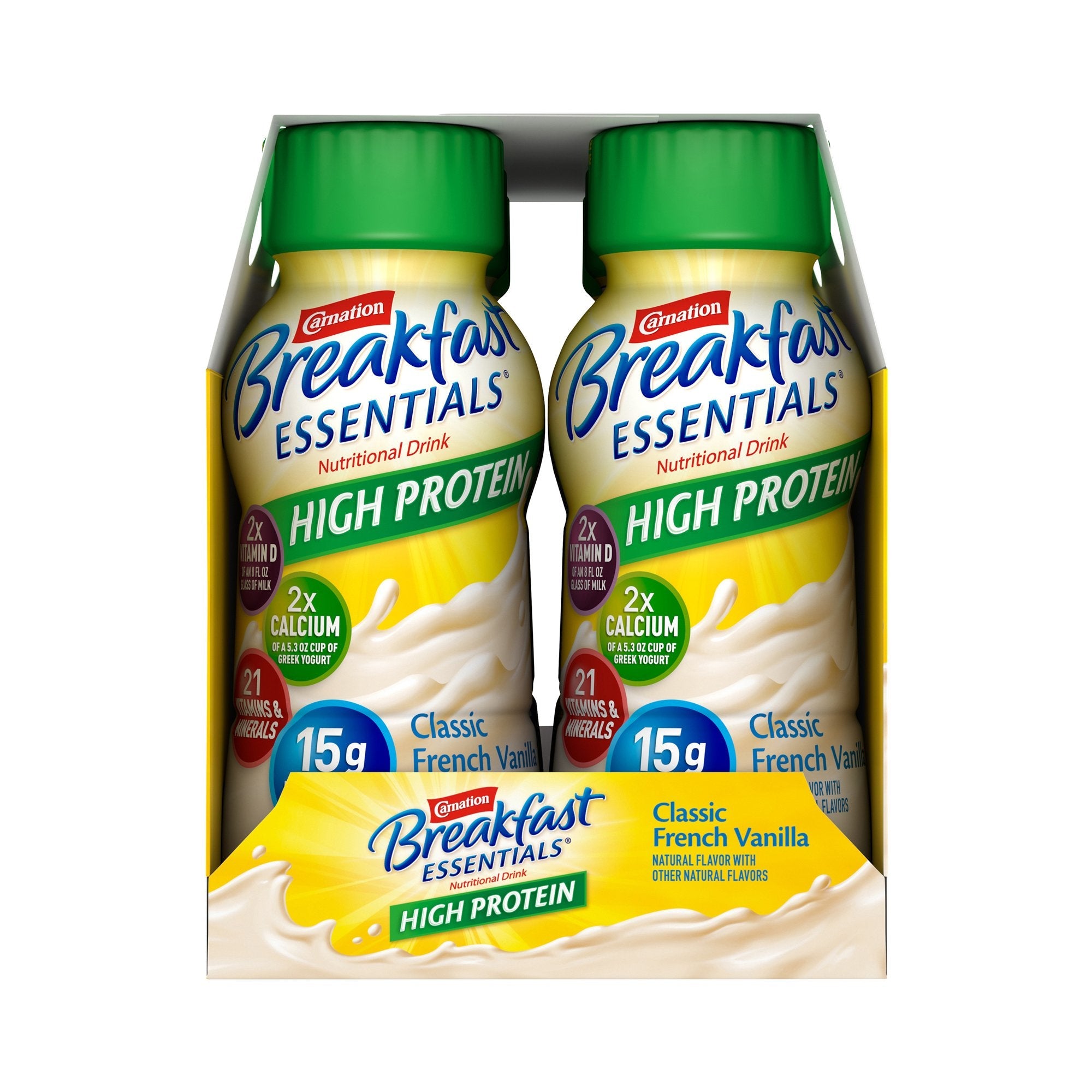 Carnation Breakfast Essentials® High Protein Vanilla Nutritional Drink, 8-ounce bottle (6 Units)