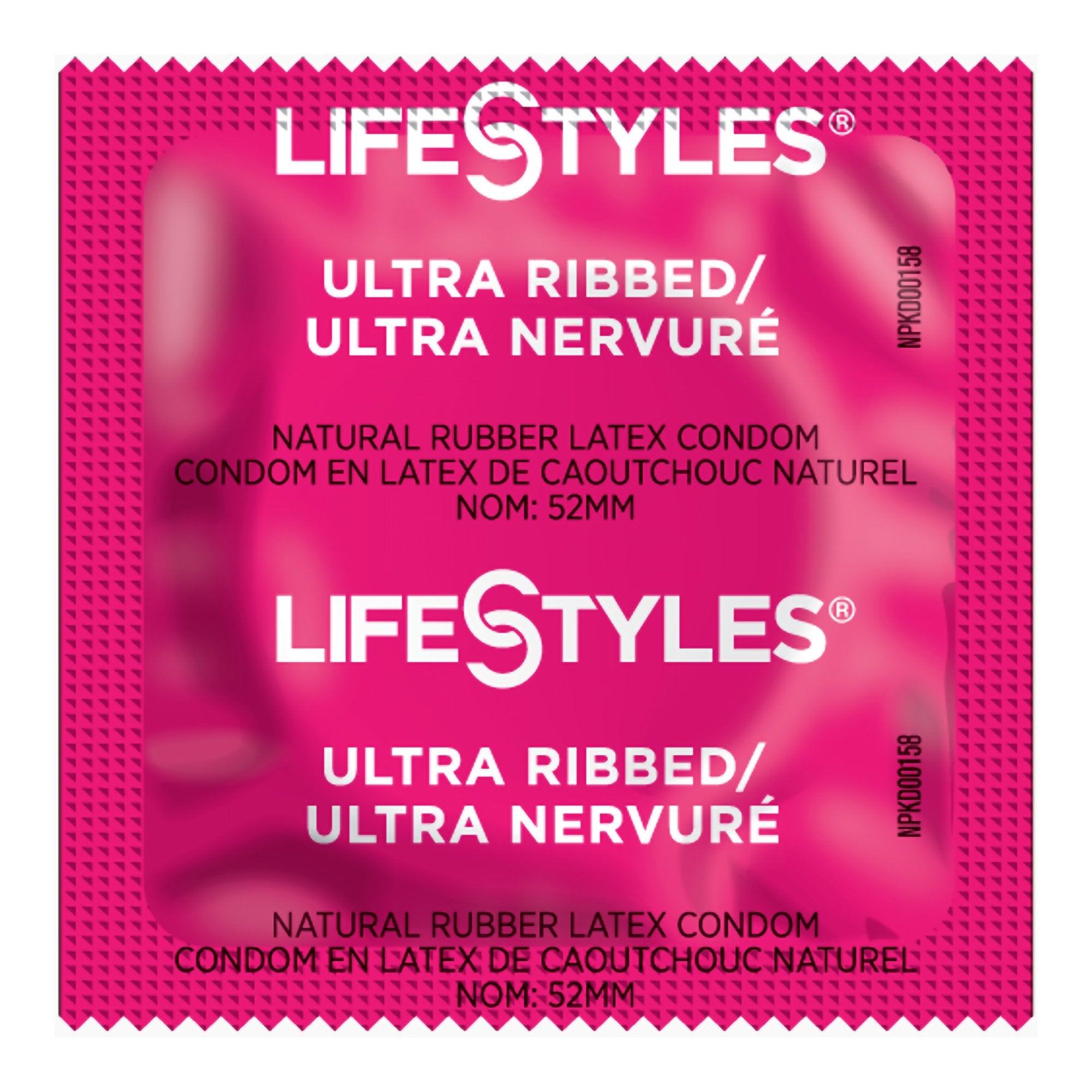 Lifestyles® Ultra Ribbed Latex Condom (1 Unit)