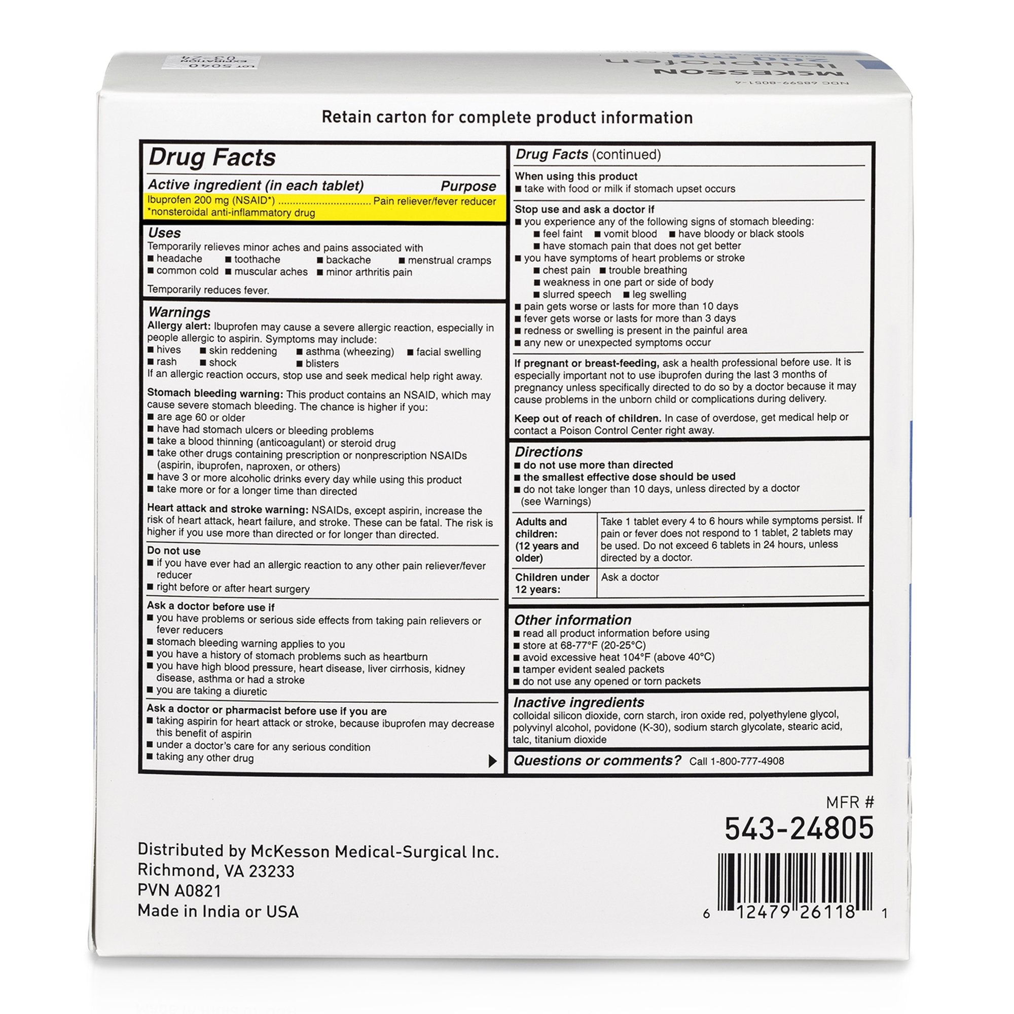 McKesson Ibuprofen Pain Relief (200 Units)