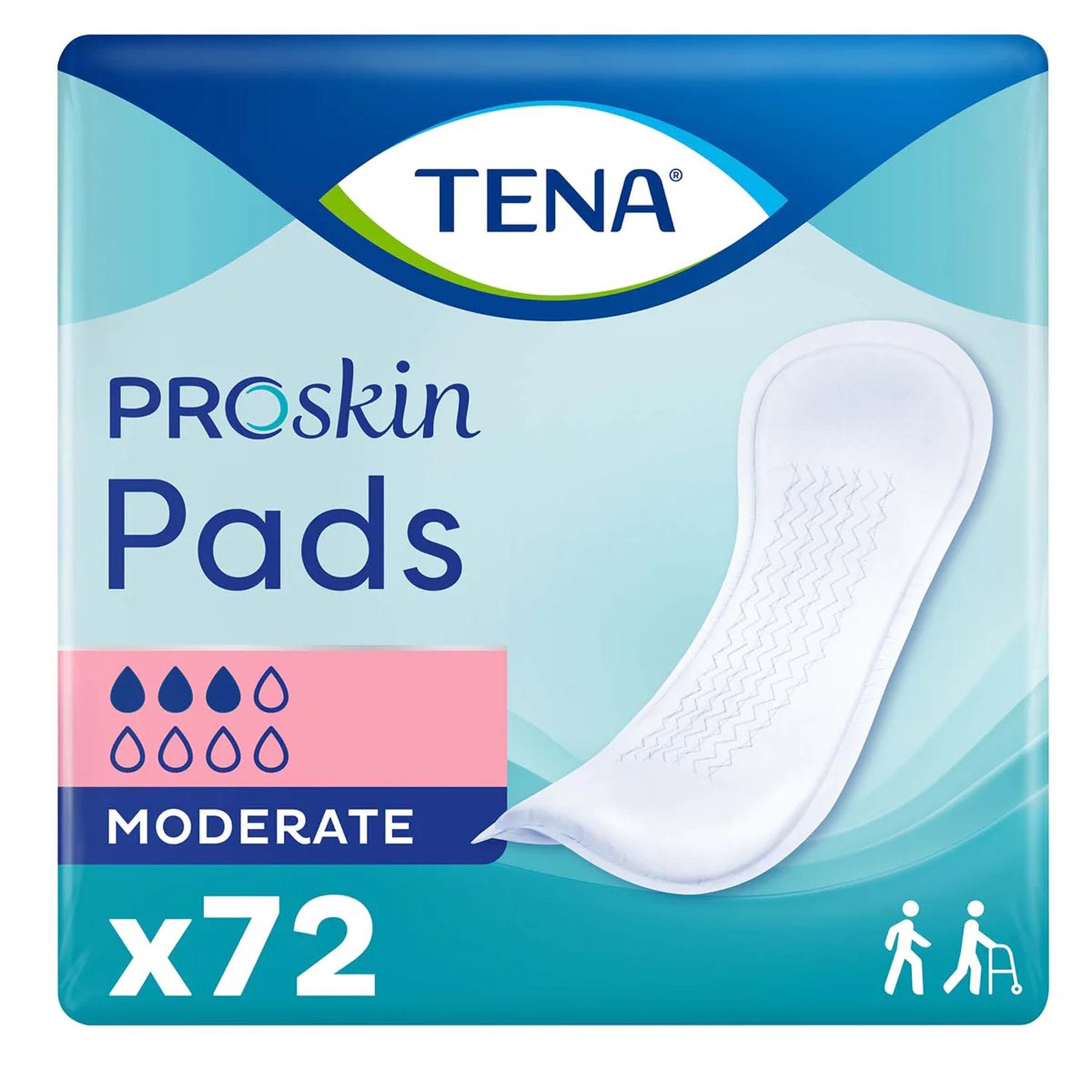 TENA Bladder Control Pads, Moderate Absorbency (72 Units)