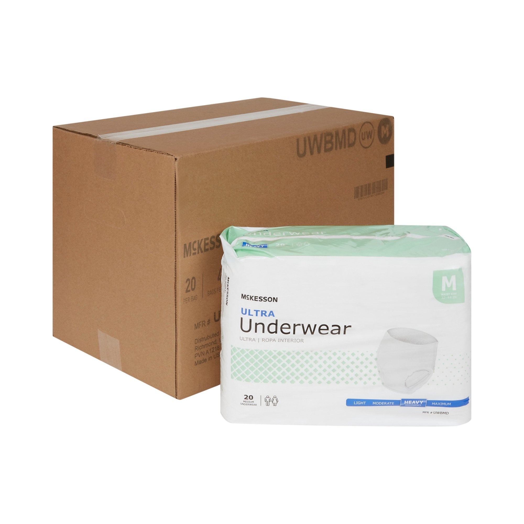 McKesson Ultra Medium Absorbent Underwear - Discreet Comfort, Heavy Absorbency