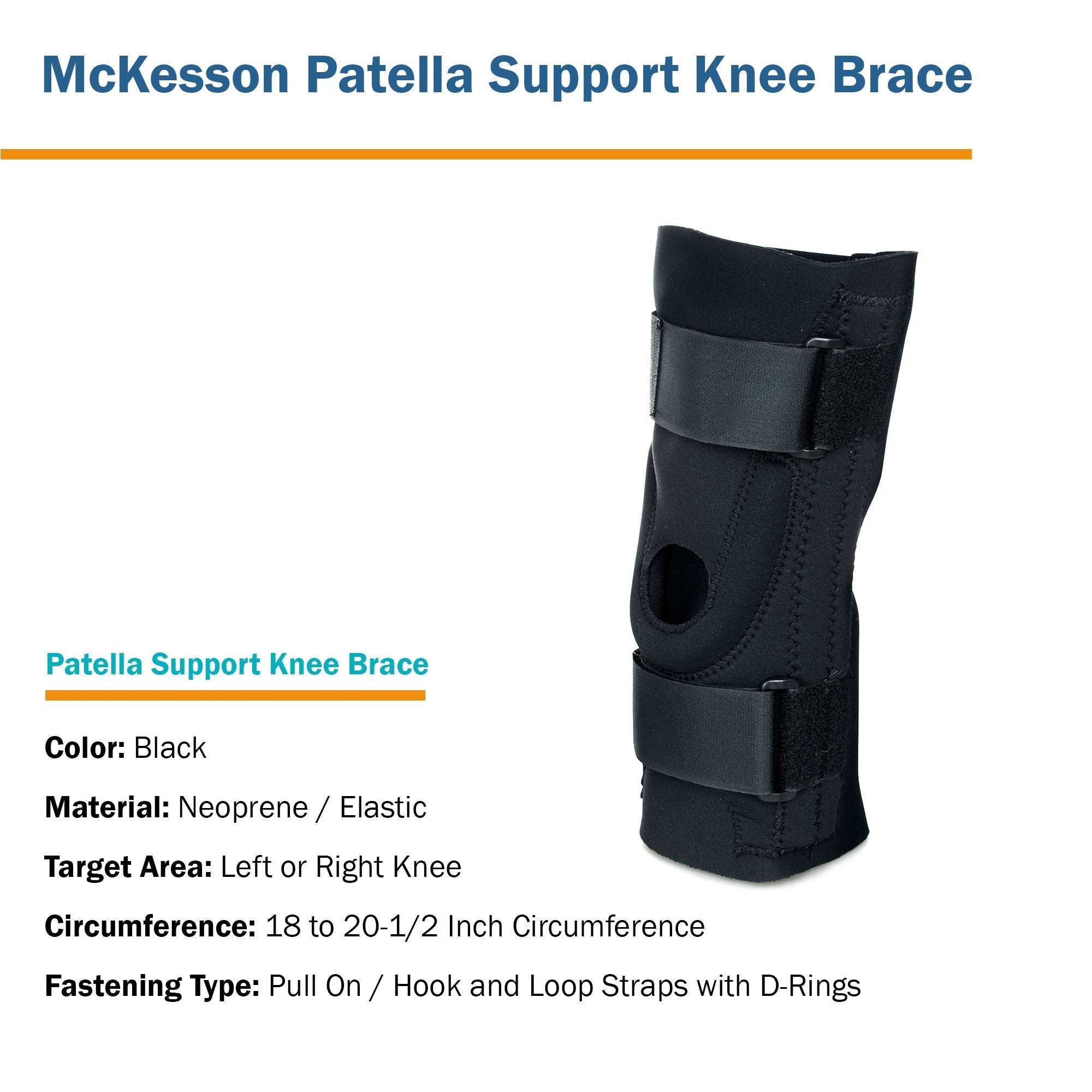 McKesson Patella Support Knee Brace, Medium (1 Unit)