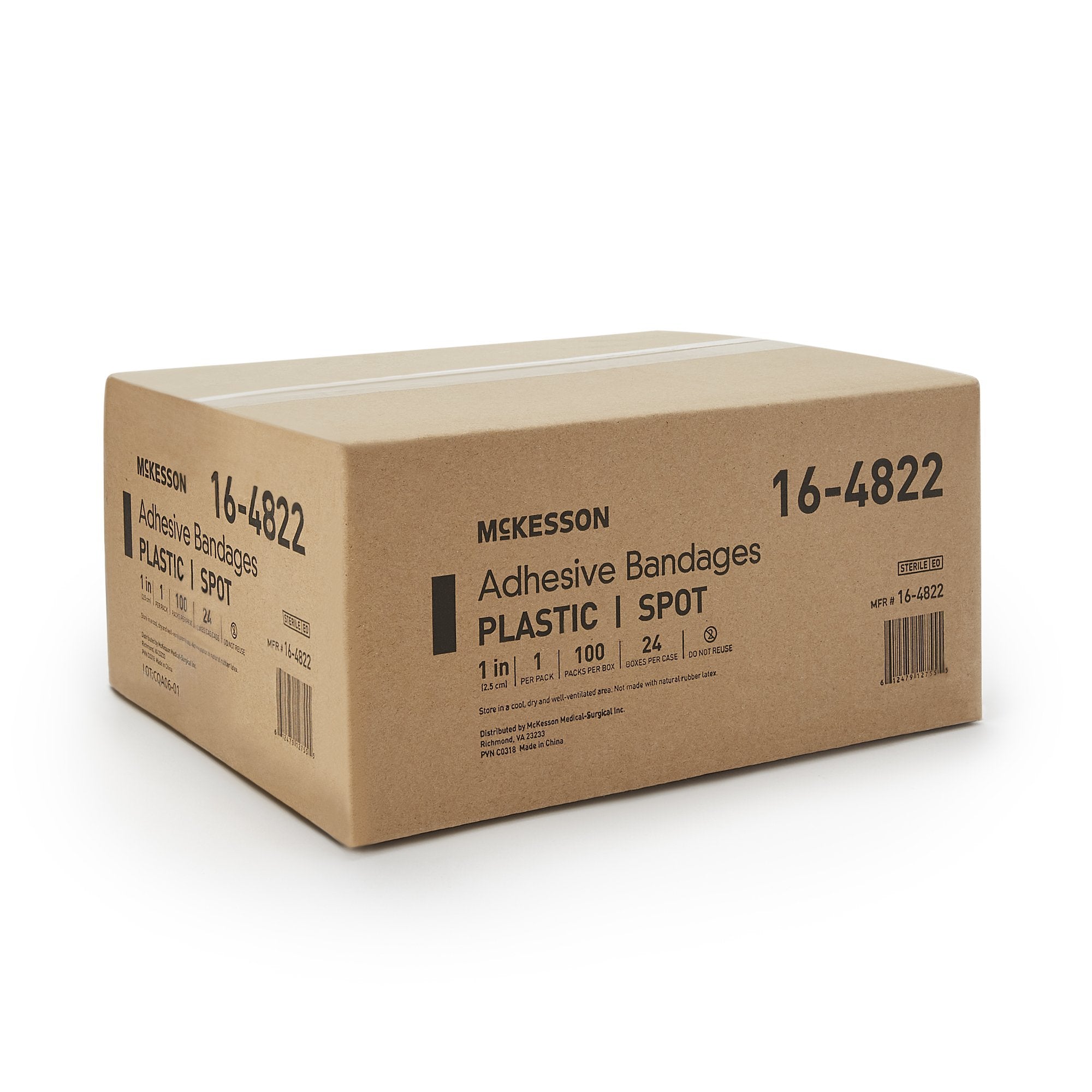 McKesson Round Tan Adhesive Spot Bandage, 1 Inch (100 Units)