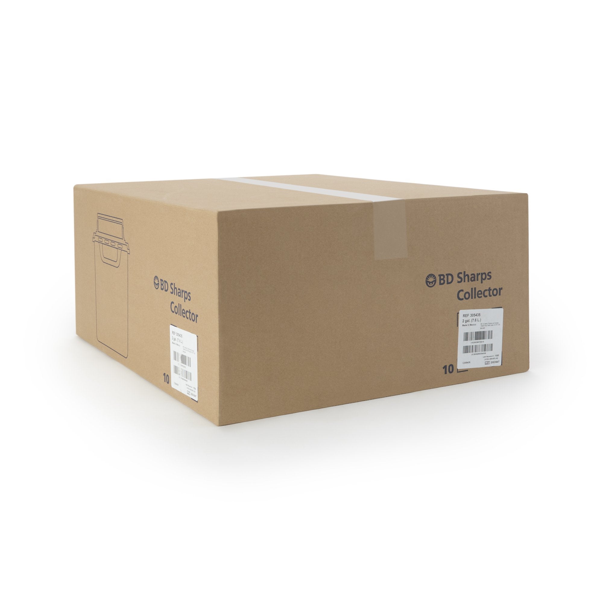 BD Multi-purpose Sharps Container, 12-1/2 x 10-7/10 x 6 Inch (10 Units)