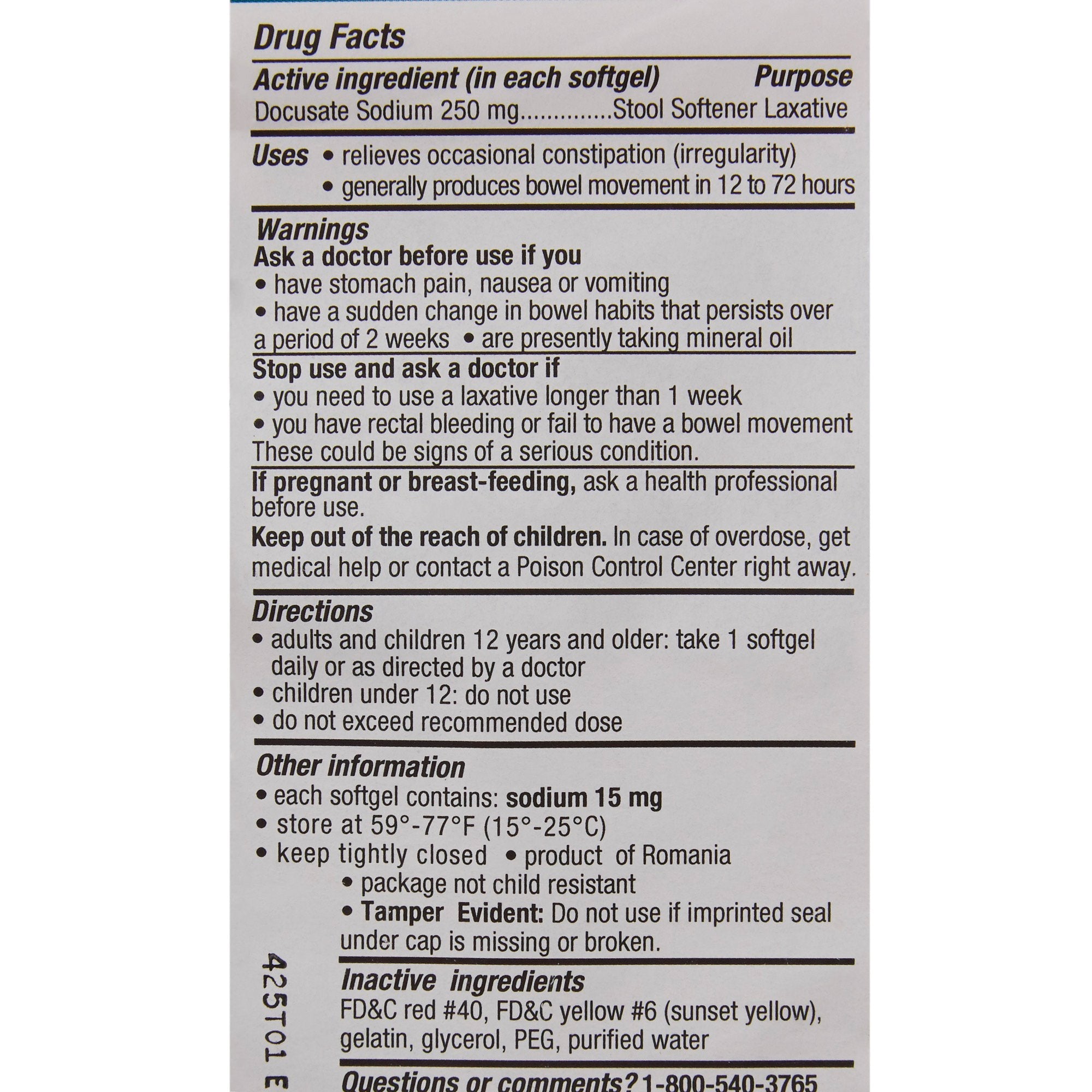 Geri-Care® Docusate Sodium Stool Softener (1 Unit)