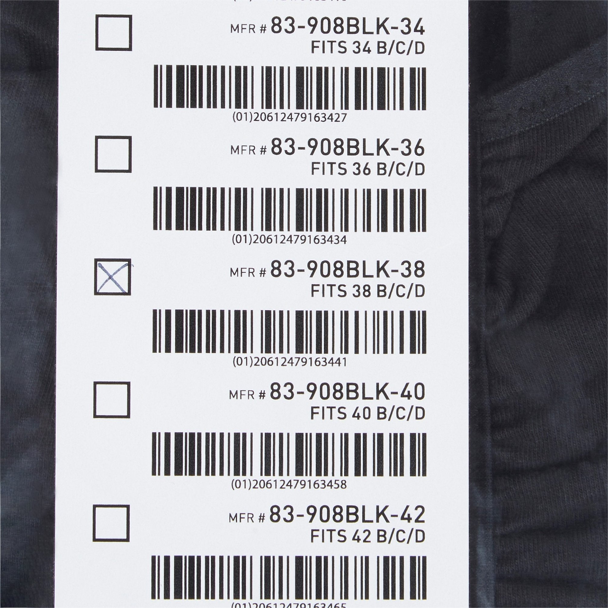 McKesson Surgi-Bra® II, 38 Inch, Black (1 Unit)