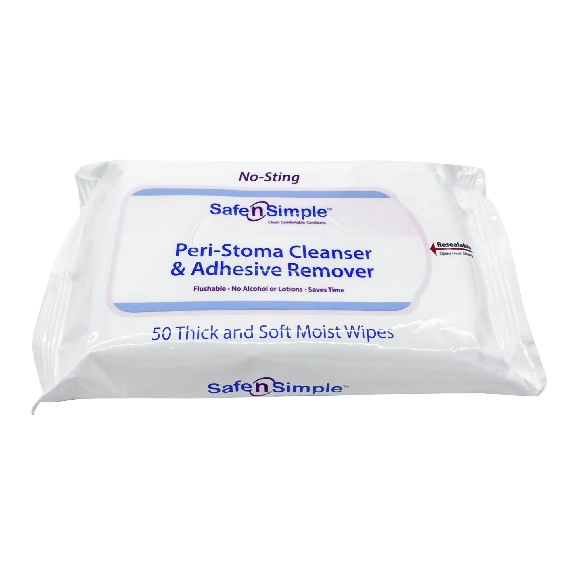 Safe n Simple™ Adhesive Remover Wipes (50 Units)