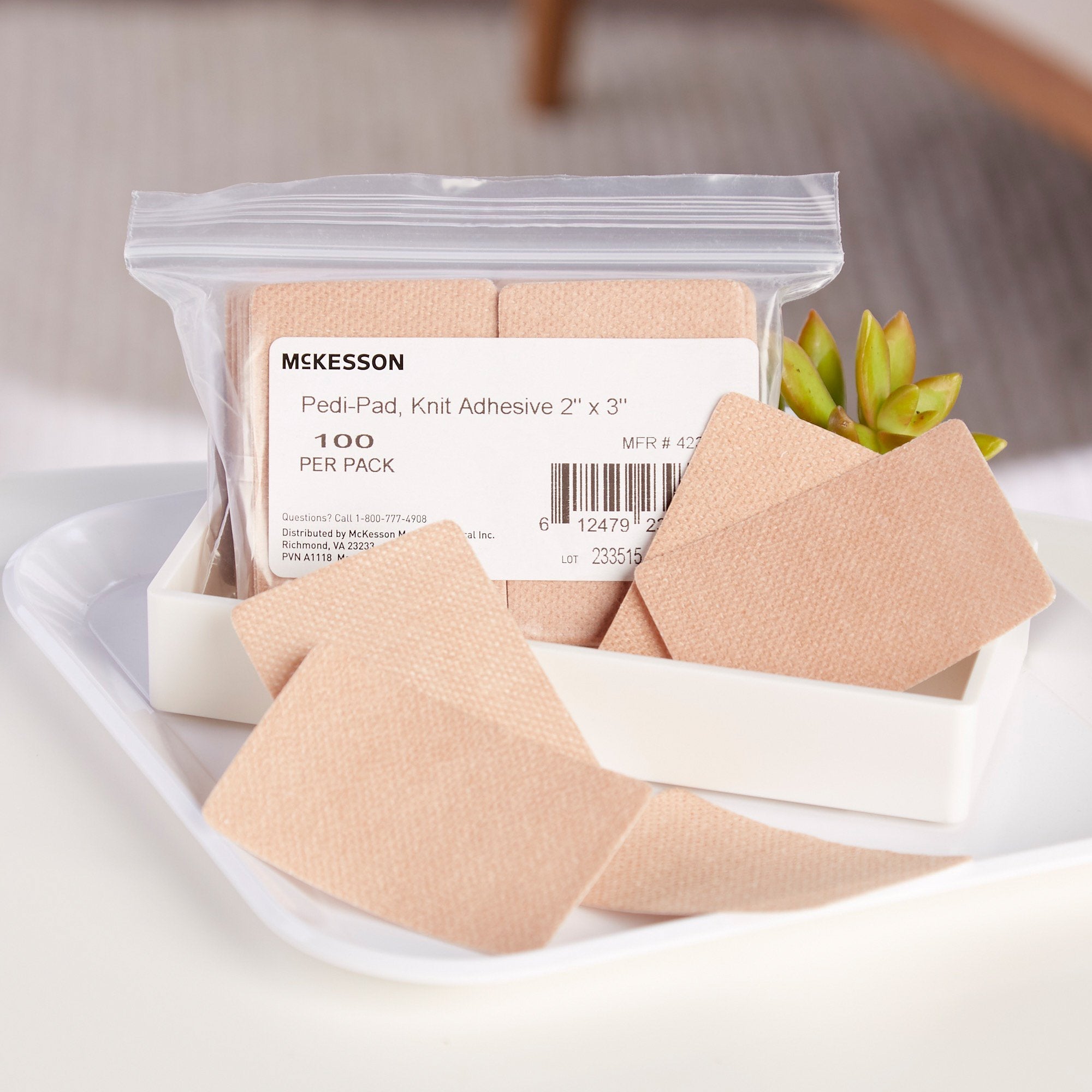 McKesson Beige Protective Pad, 2 x 3 Inch (100 Units)