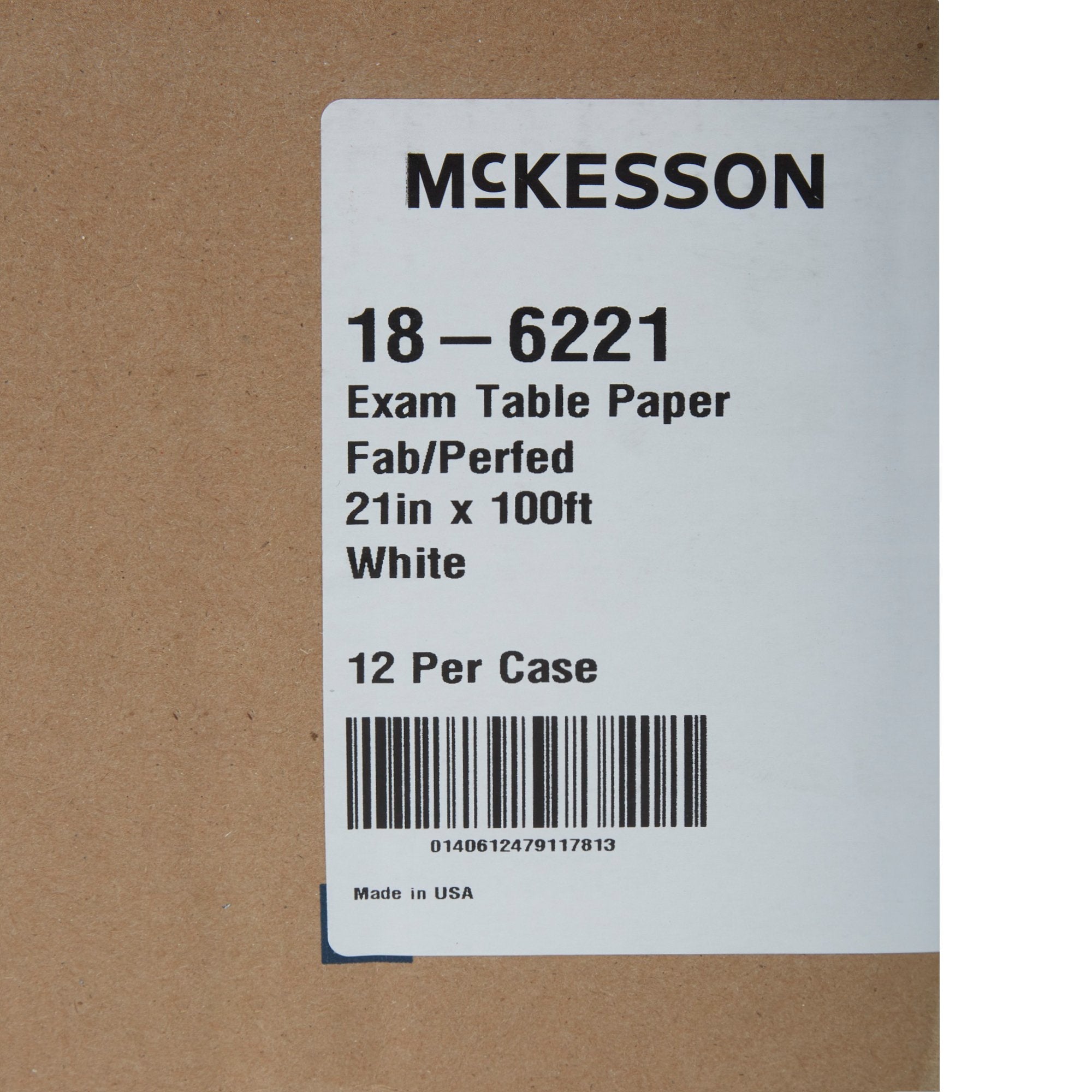McKesson Crepe Table Paper, 21 Inch x 100 Foot, White (12 Units)