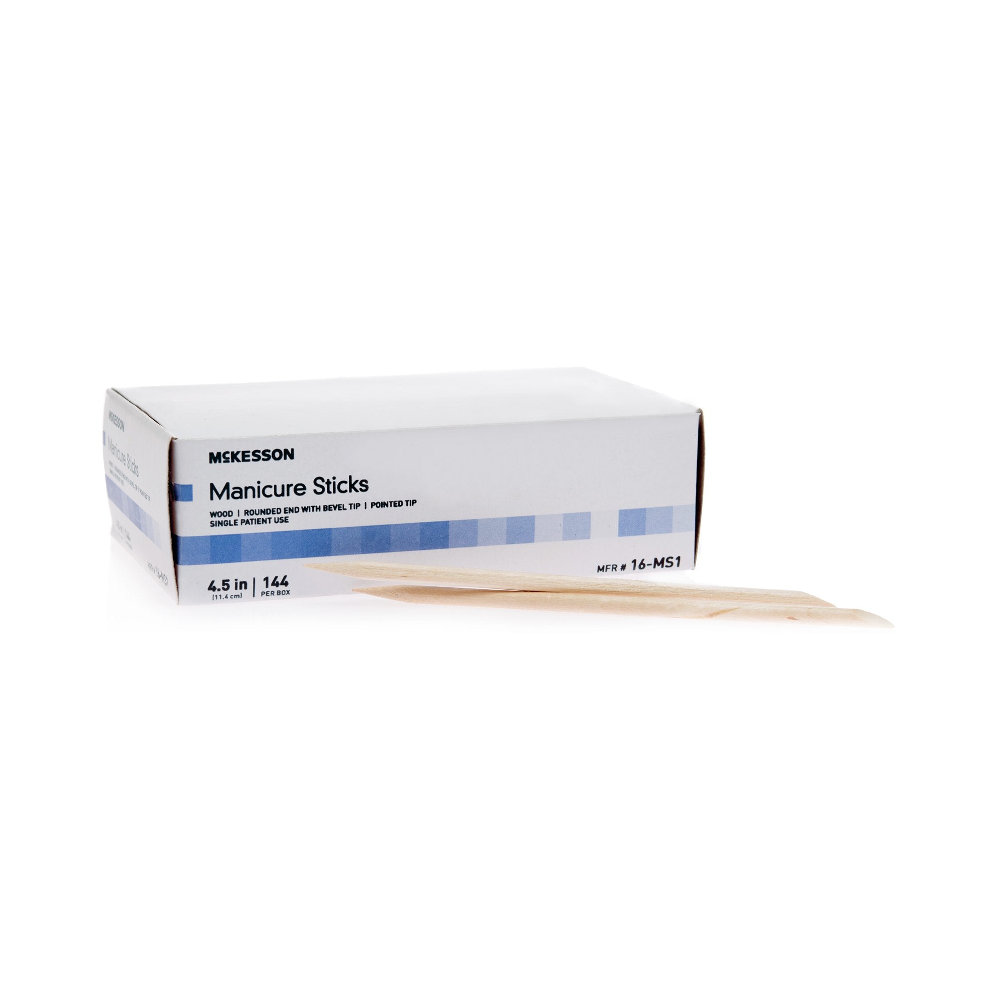 McKesson Manicure Sticks, 100% White Birch, 4.5" (144 Units)
