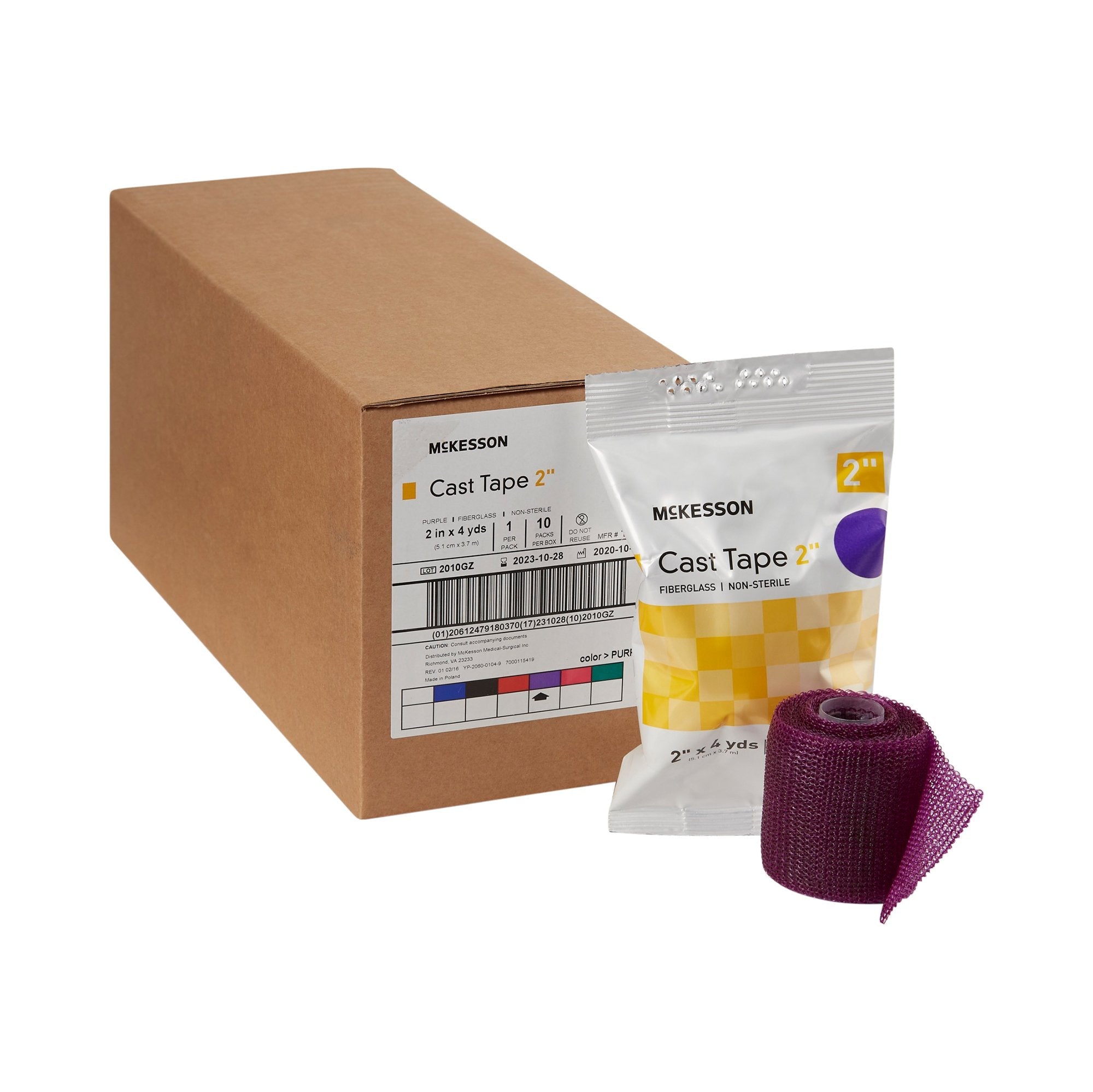 McKesson Purple Cast Tape, 2 Inch x 4 Yard (10 Units)