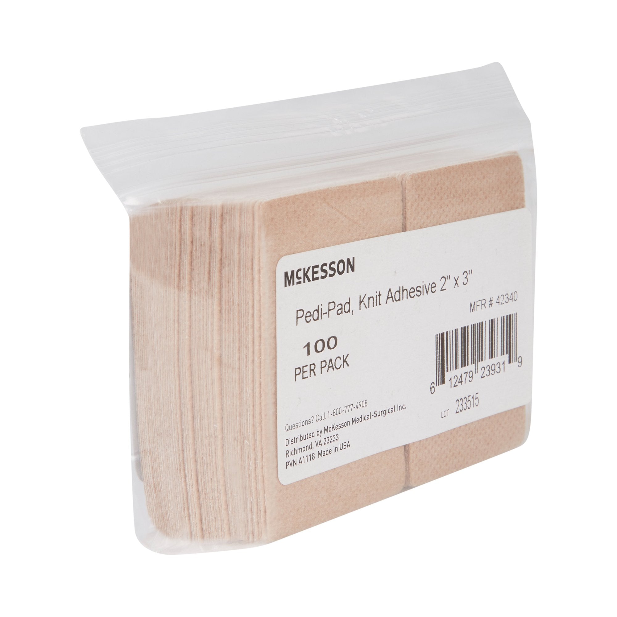 McKesson Beige Protective Pad, 2 x 3 Inch (100 Units)
