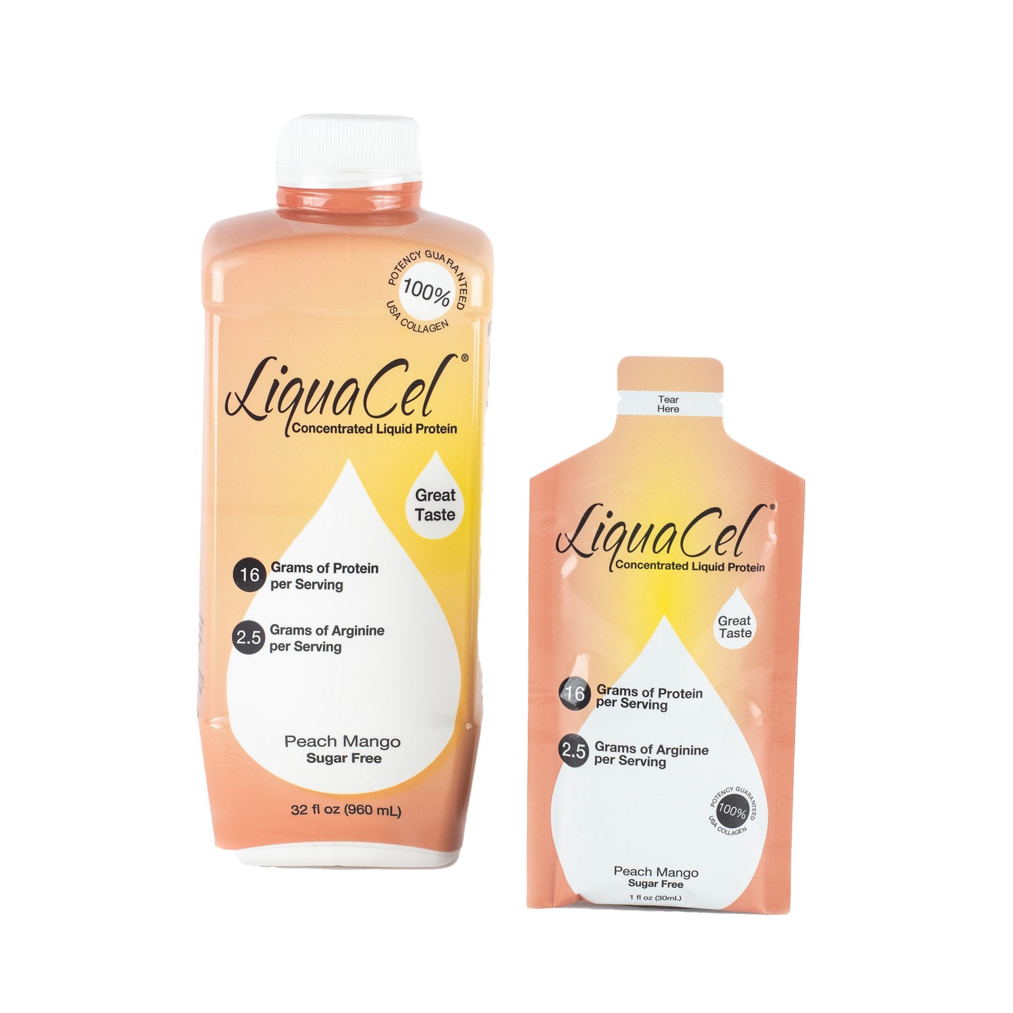 LiquaCel™ Peach Mango Concentrated Liquid Protein (1 Unit)