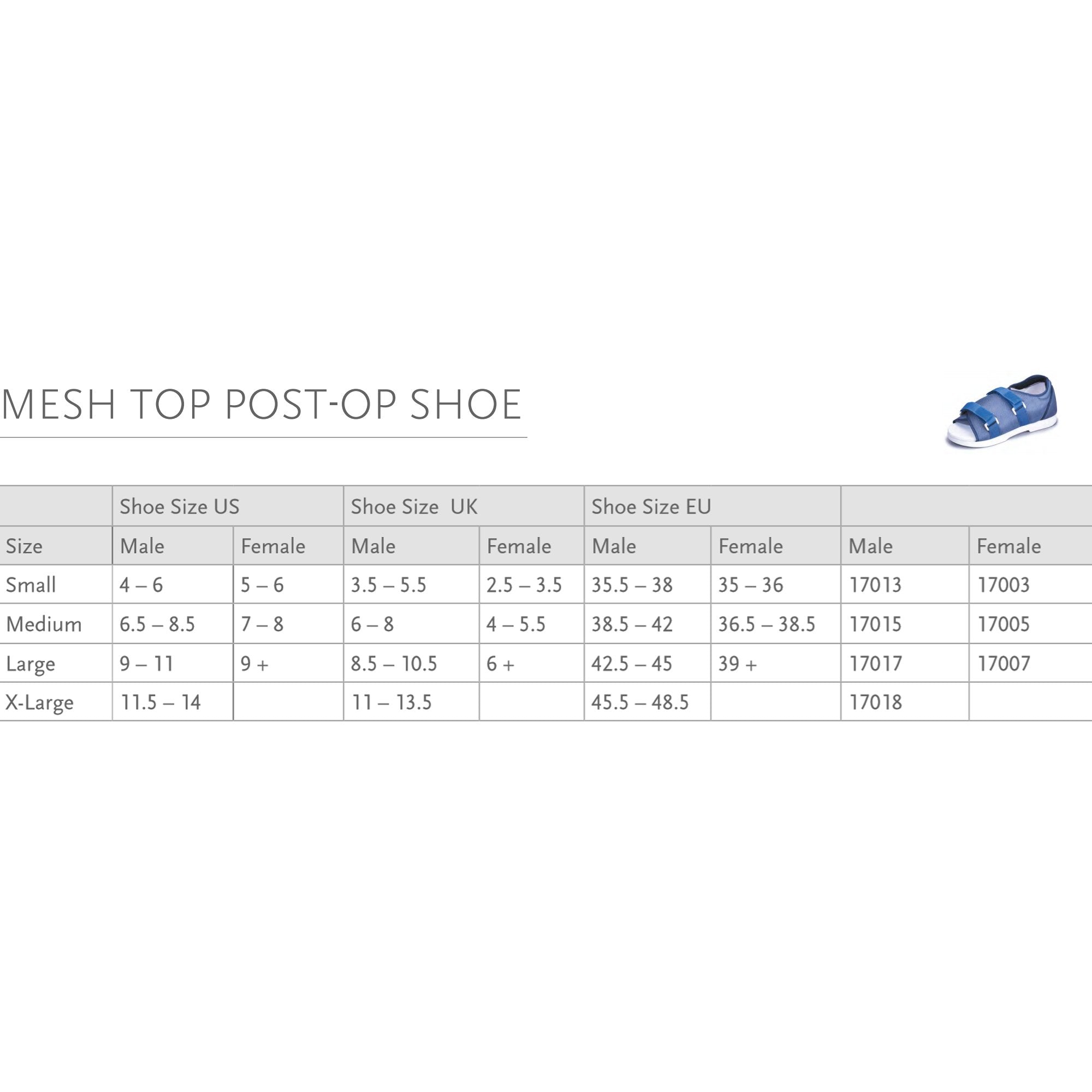 Össur® Womens Mesh Top Post-Op Shoe, Large (1 Unit)
