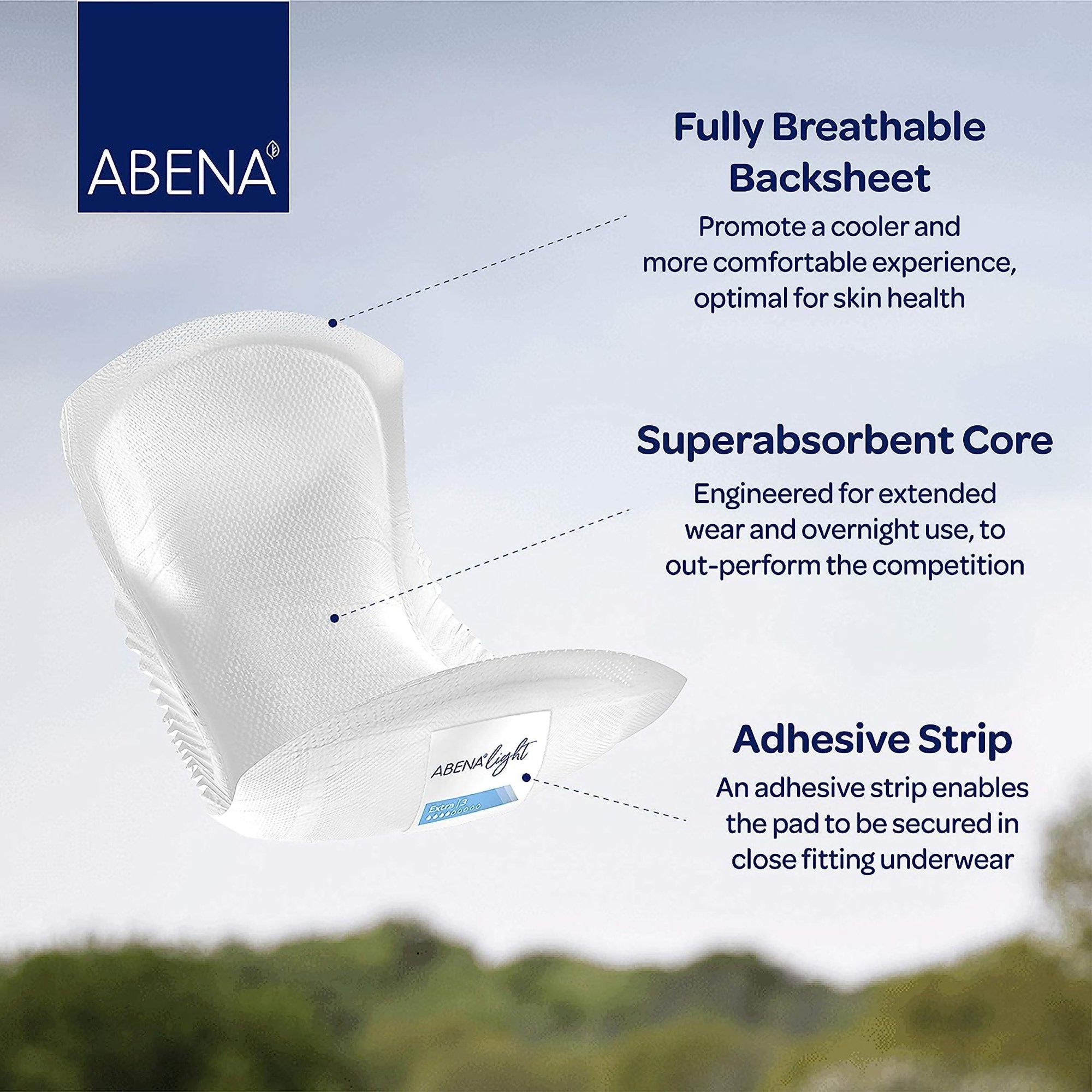 Abena™ Light Extra Bladder Control Pad, 13-Inch Length (10 Units)