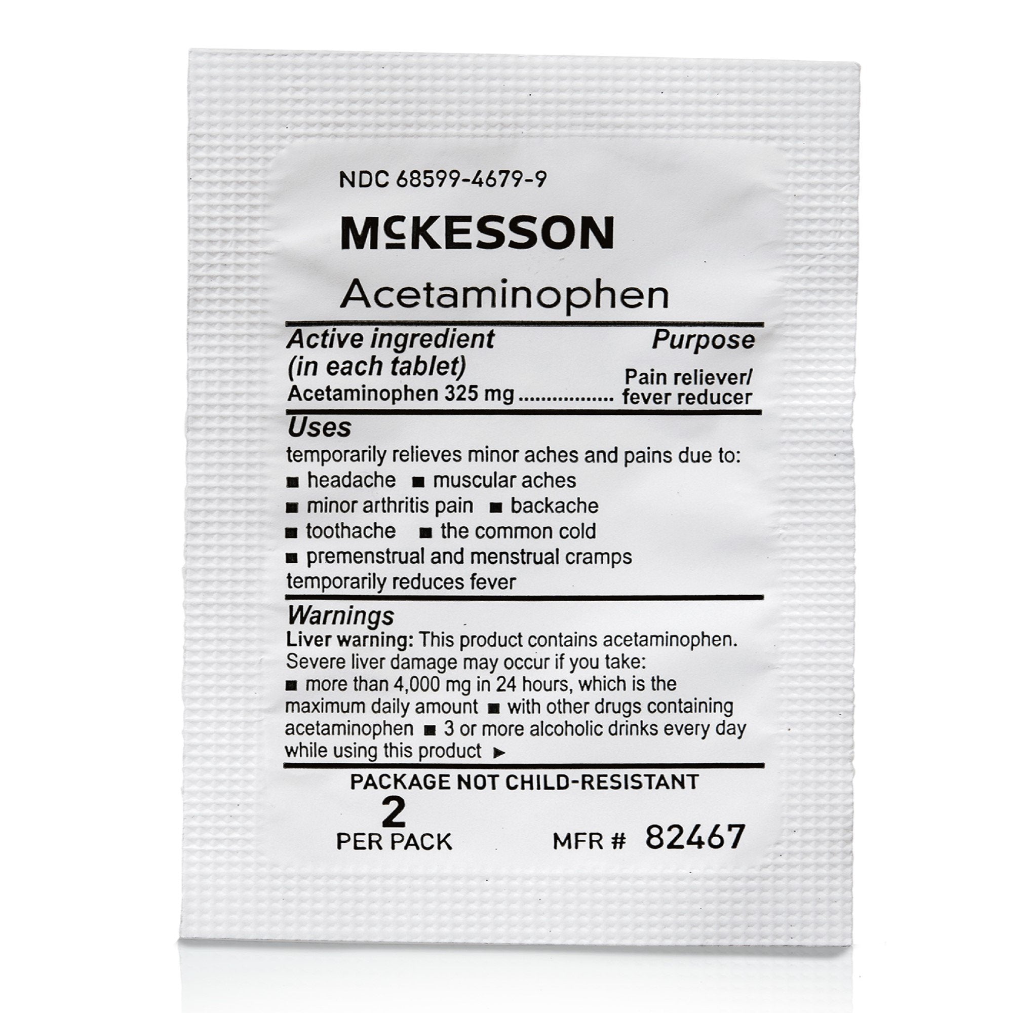 McKesson Acetaminophen Pain Relief (250 Units)