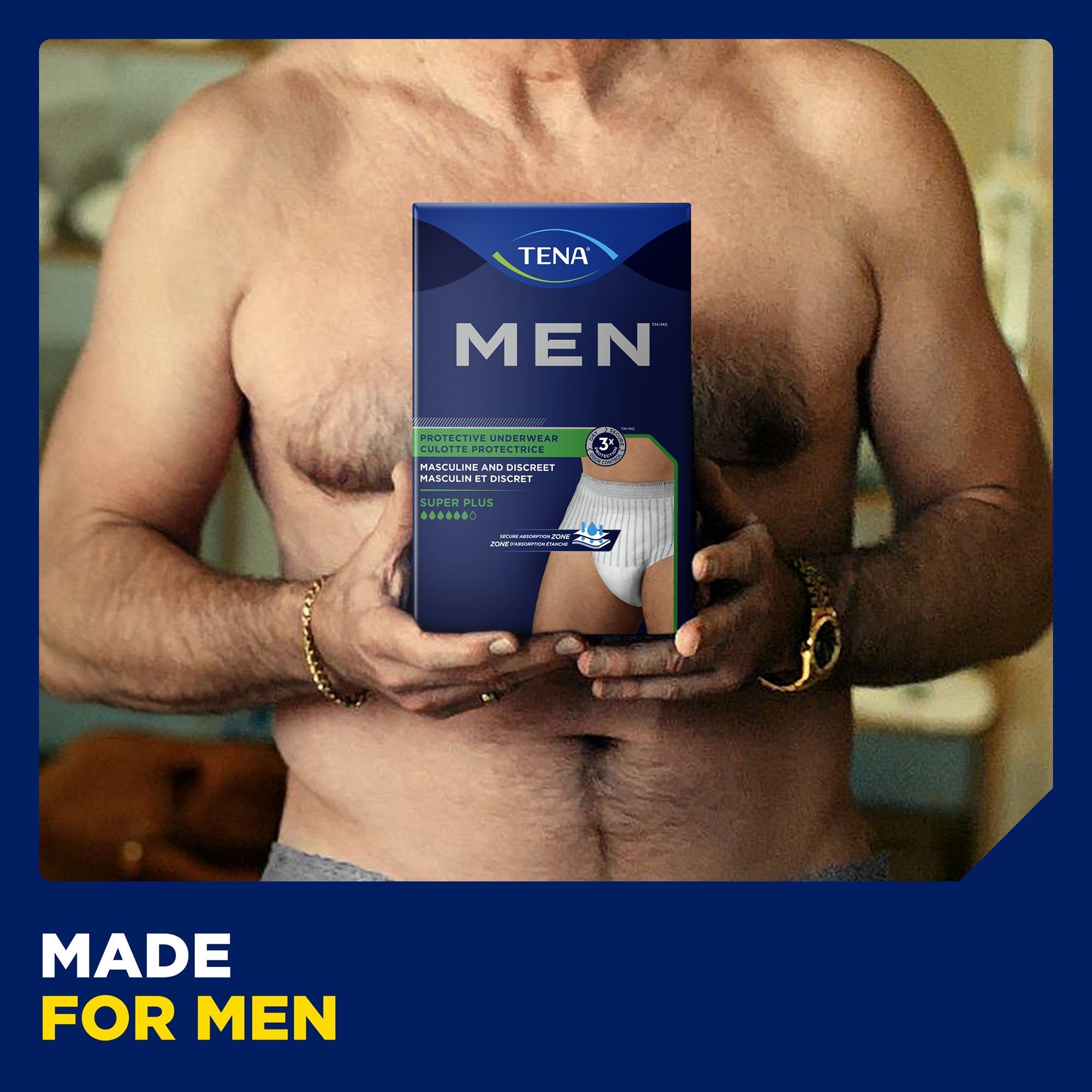 Tena Men Super Plus Absorbent Underwear Small/Medium - 16 Pack