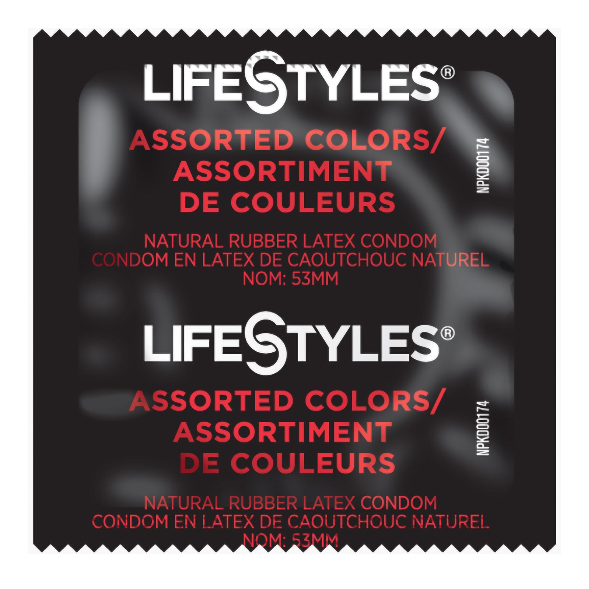 Lifestyles® Assorted Colors Lubricated Condom (1 Unit)